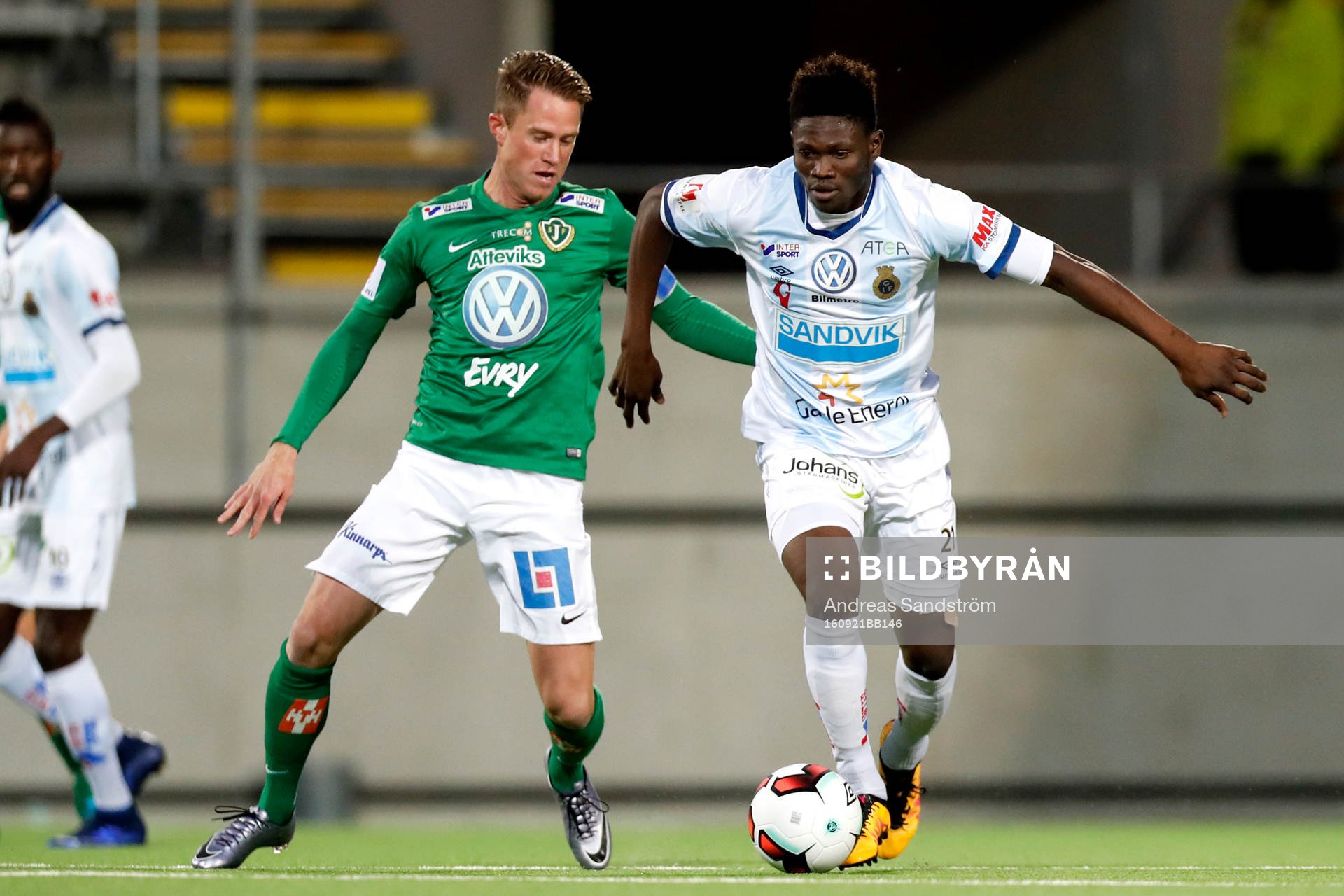 Gefles Kwame Bonsu och Jönköpings Tommy Thelin