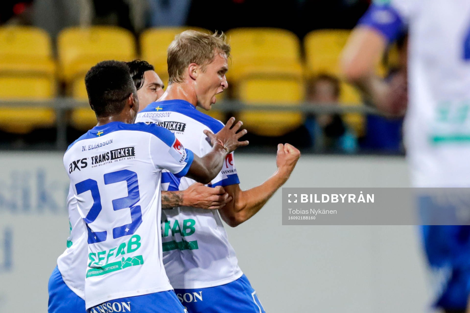 Norrköpings Sebastian Andersson jublar
