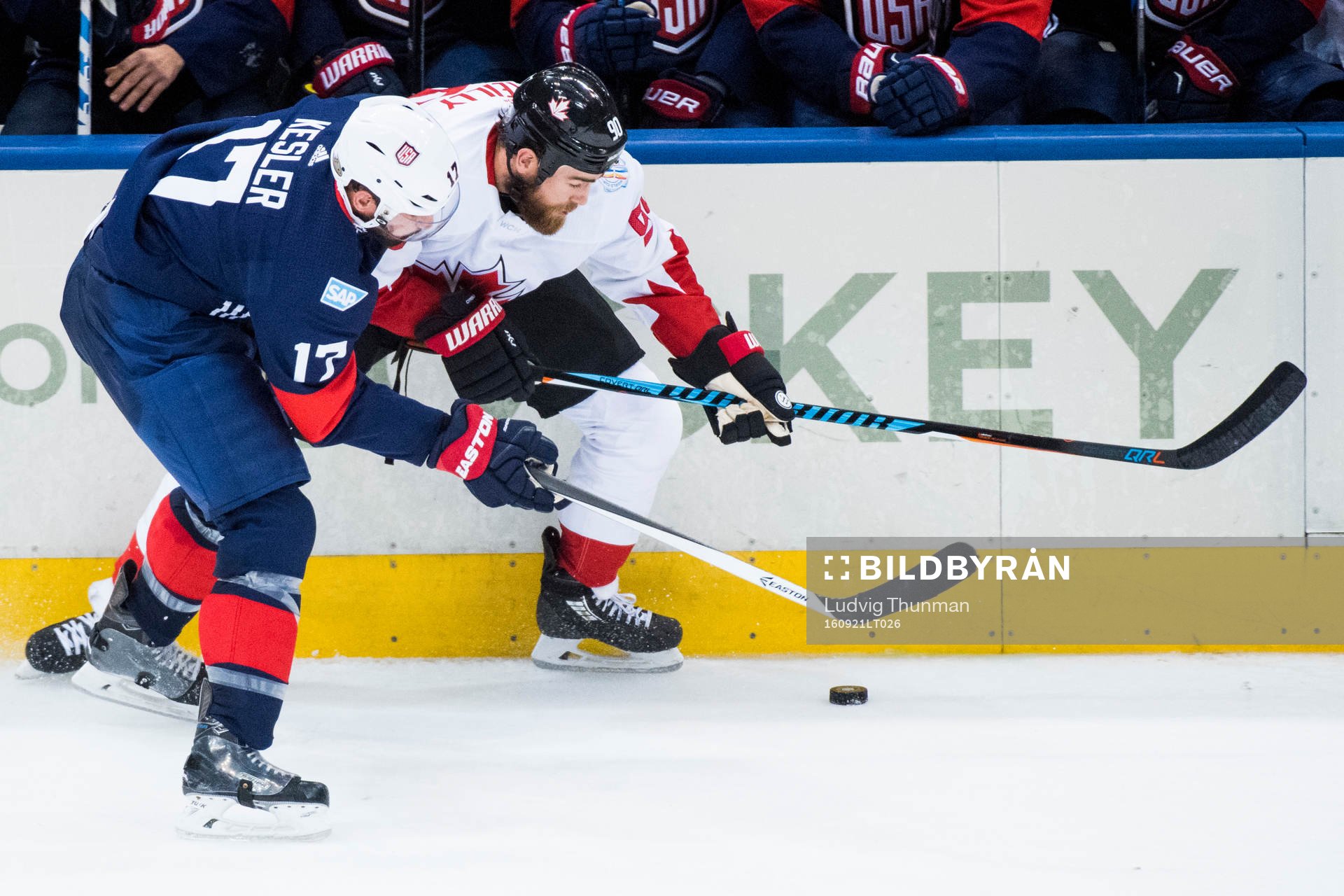 s Ryan Kesler och Kanadas Ryan O'Reilly