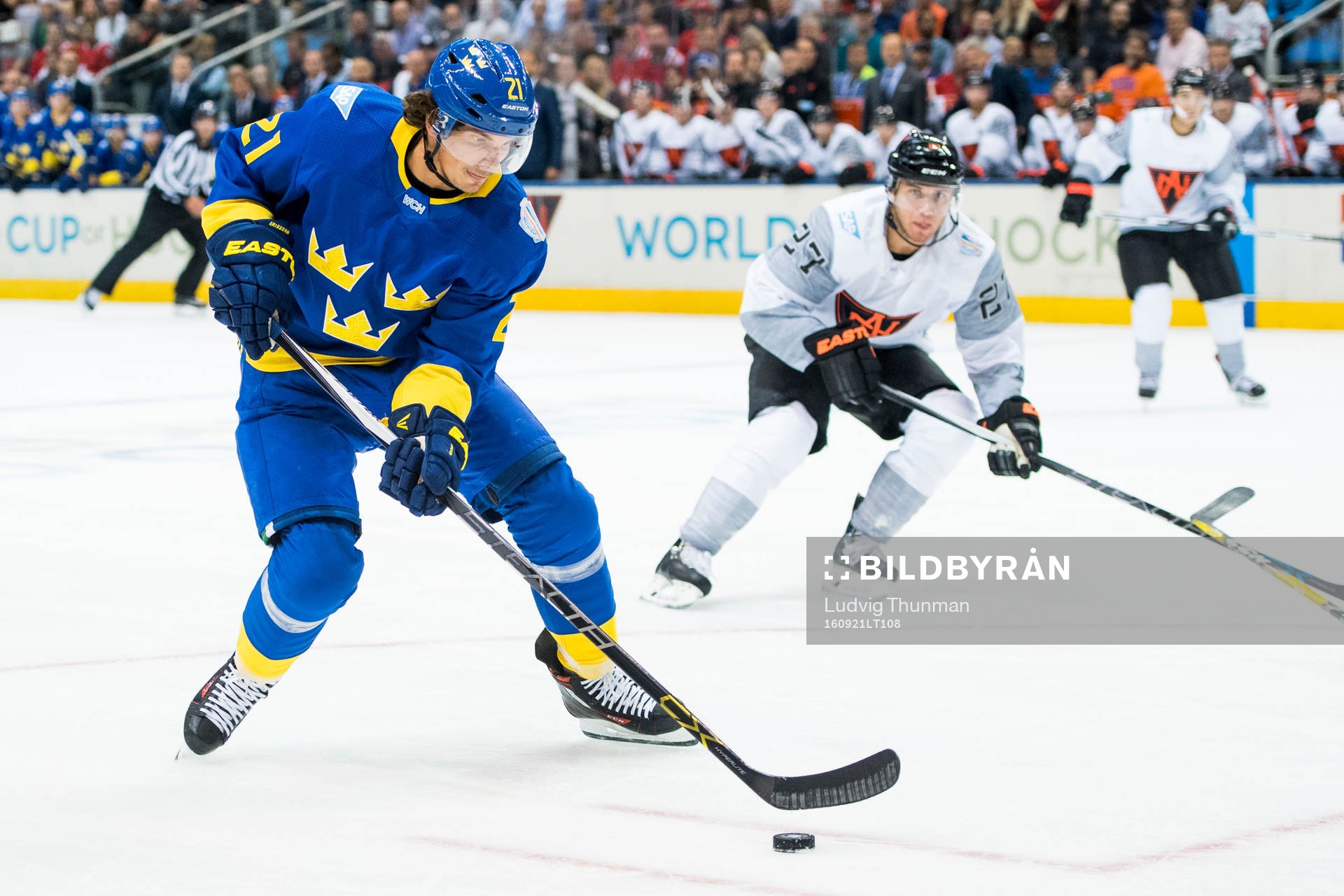 Sveriges Loui Eriksson bevakas av Nordamerikas Ryan Murray