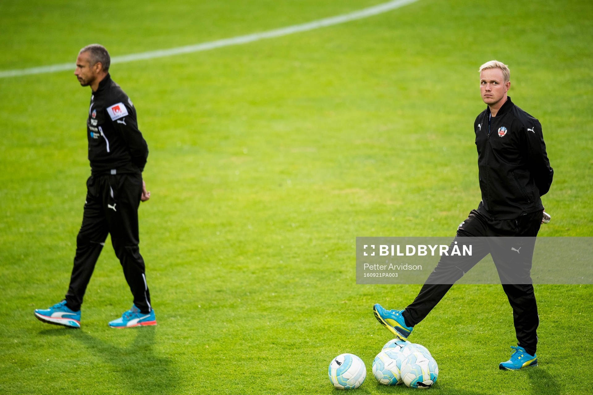 Helsingborgs manager Henrik Larsson och assisterande