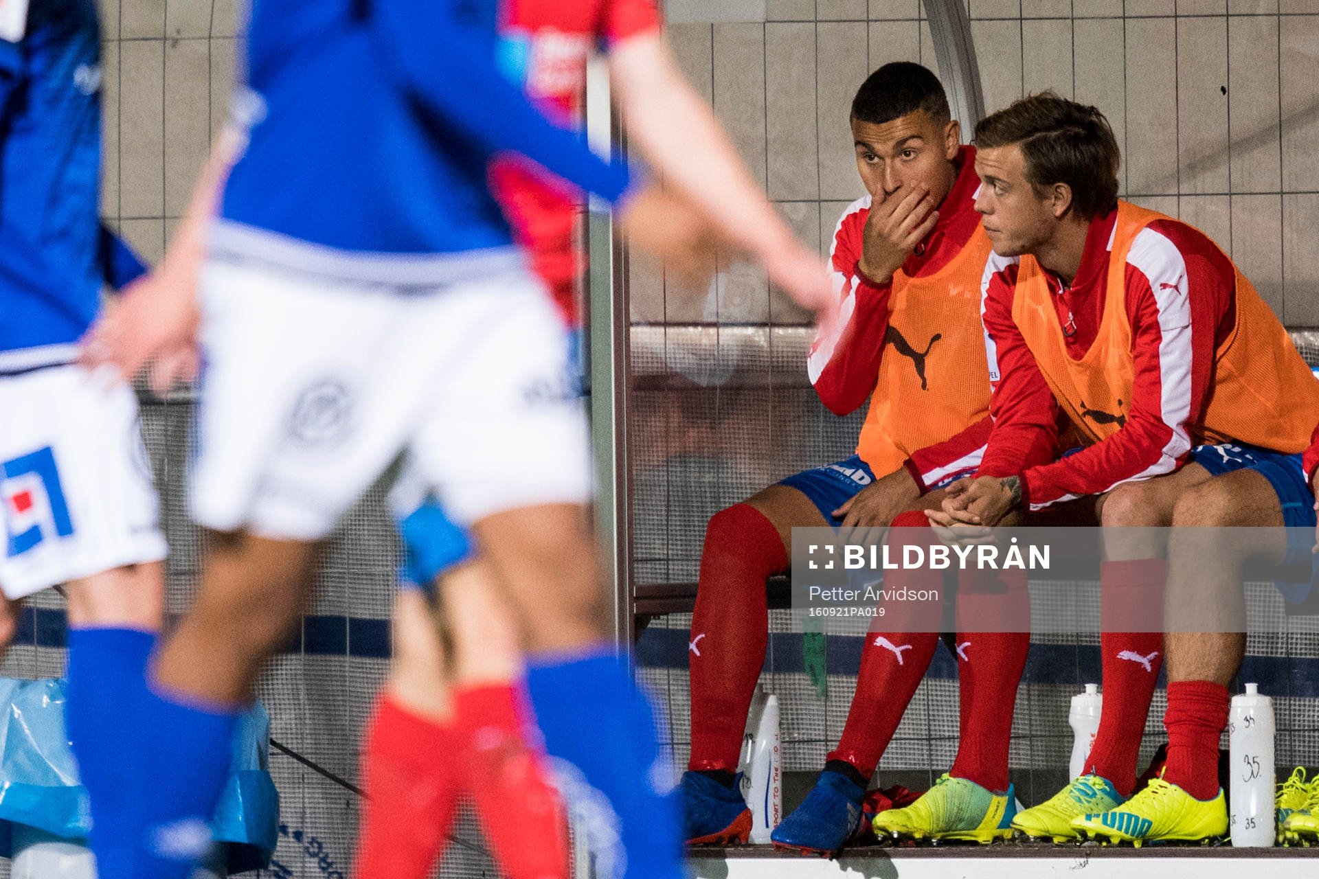 Helsingborgs Jordan Larsson på bänken