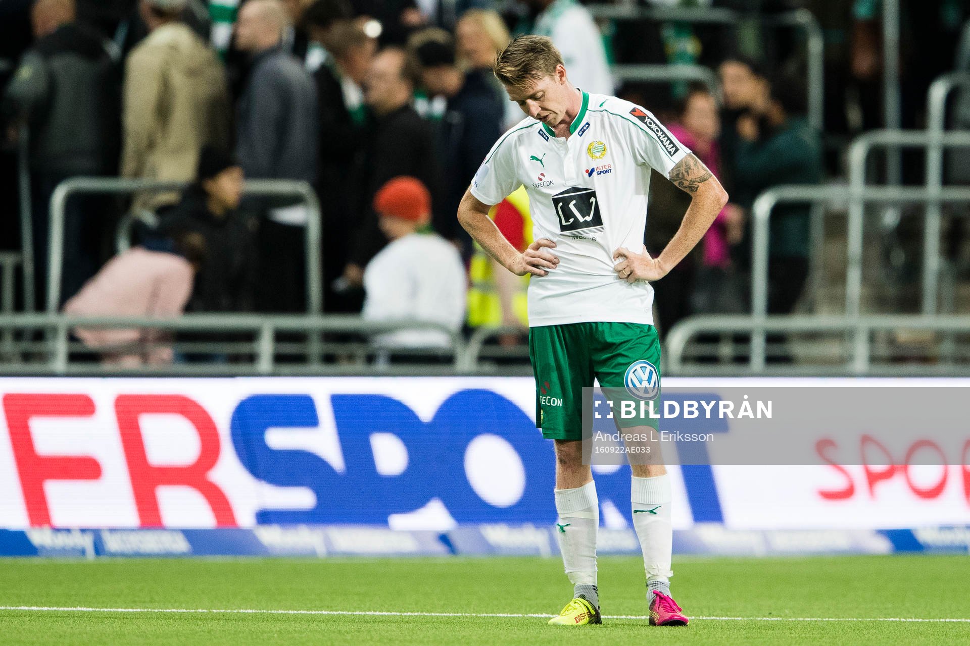 Hammarbys Birkir Már Saevarsson deppar