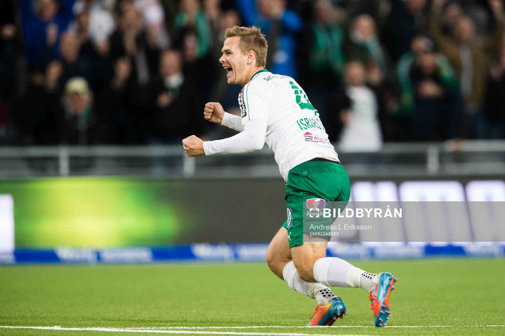 Hammarbys Erik Israelsson jublar
