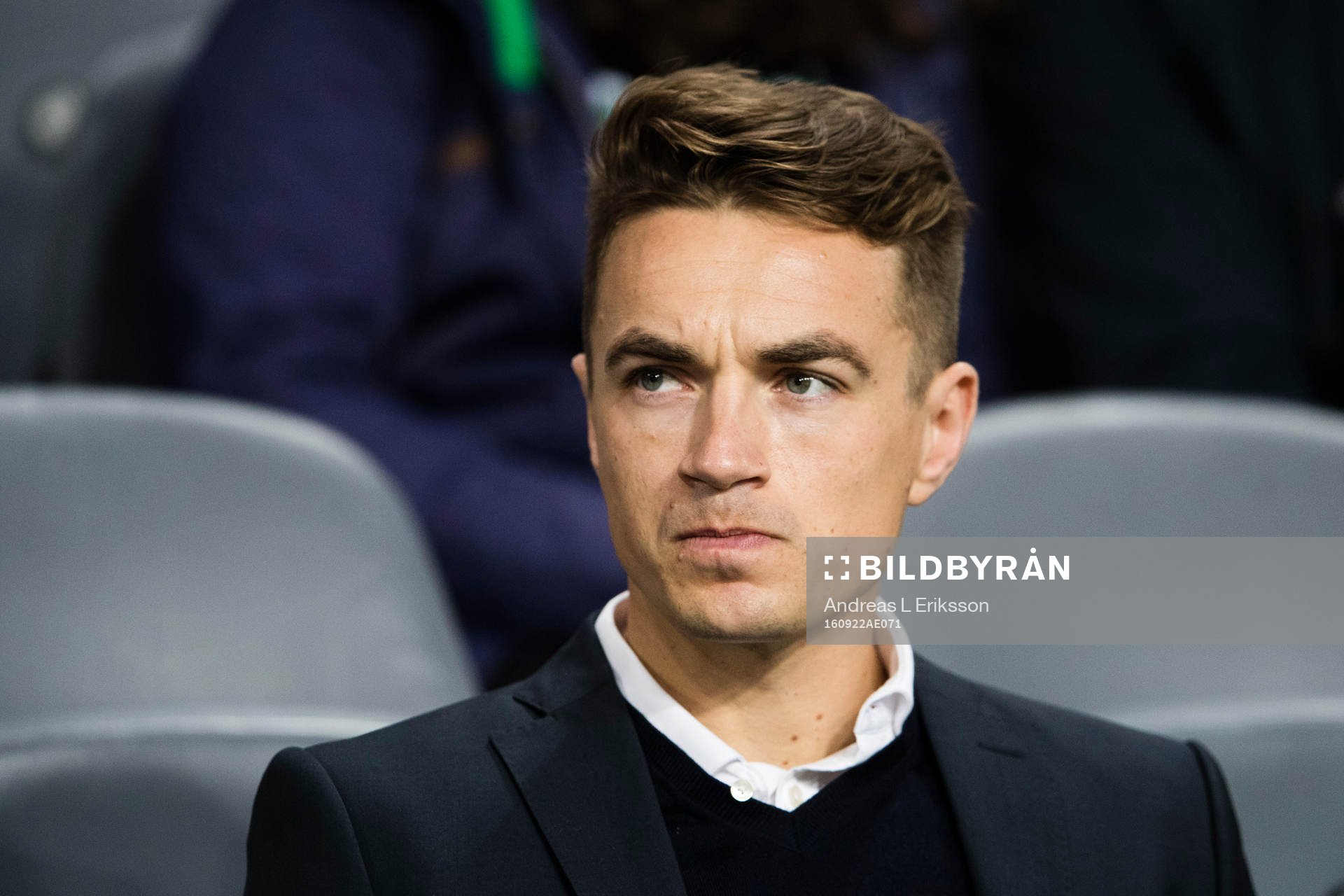 Hammarbys Petter Andersson på läktaren