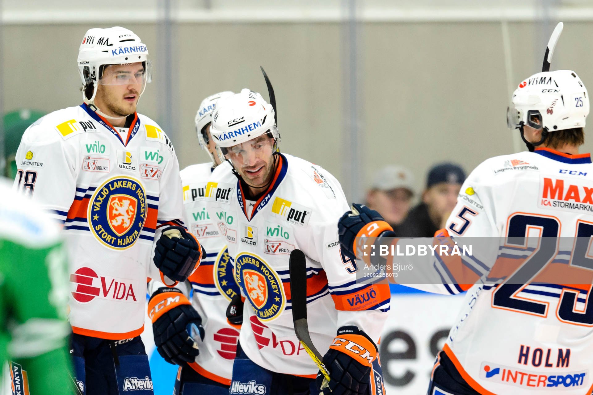 Växjös Dennis Everberg Josh Hennessy och Philip Holm