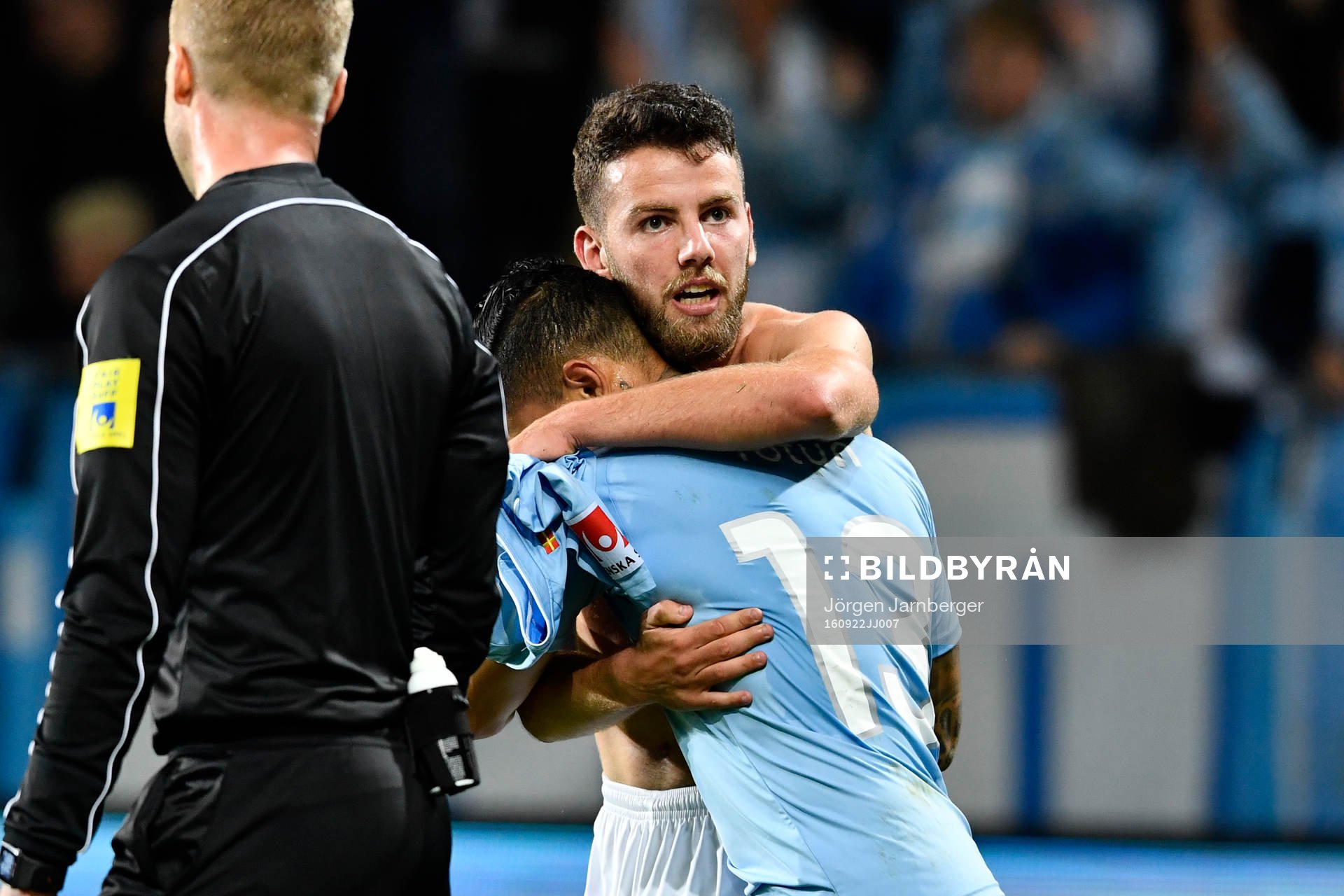 Malmö FFs Erdal Rakip jublar efter 1-0 under fotbollsmatchen i Allsvenskan mellan Malmö FF och Elfsborg den 22 september 2016 i Malmö.