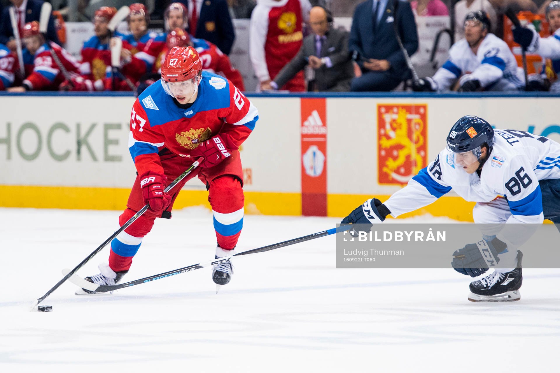Rysslands Artemi Panarin och Finlands Teuvo Teräväinen