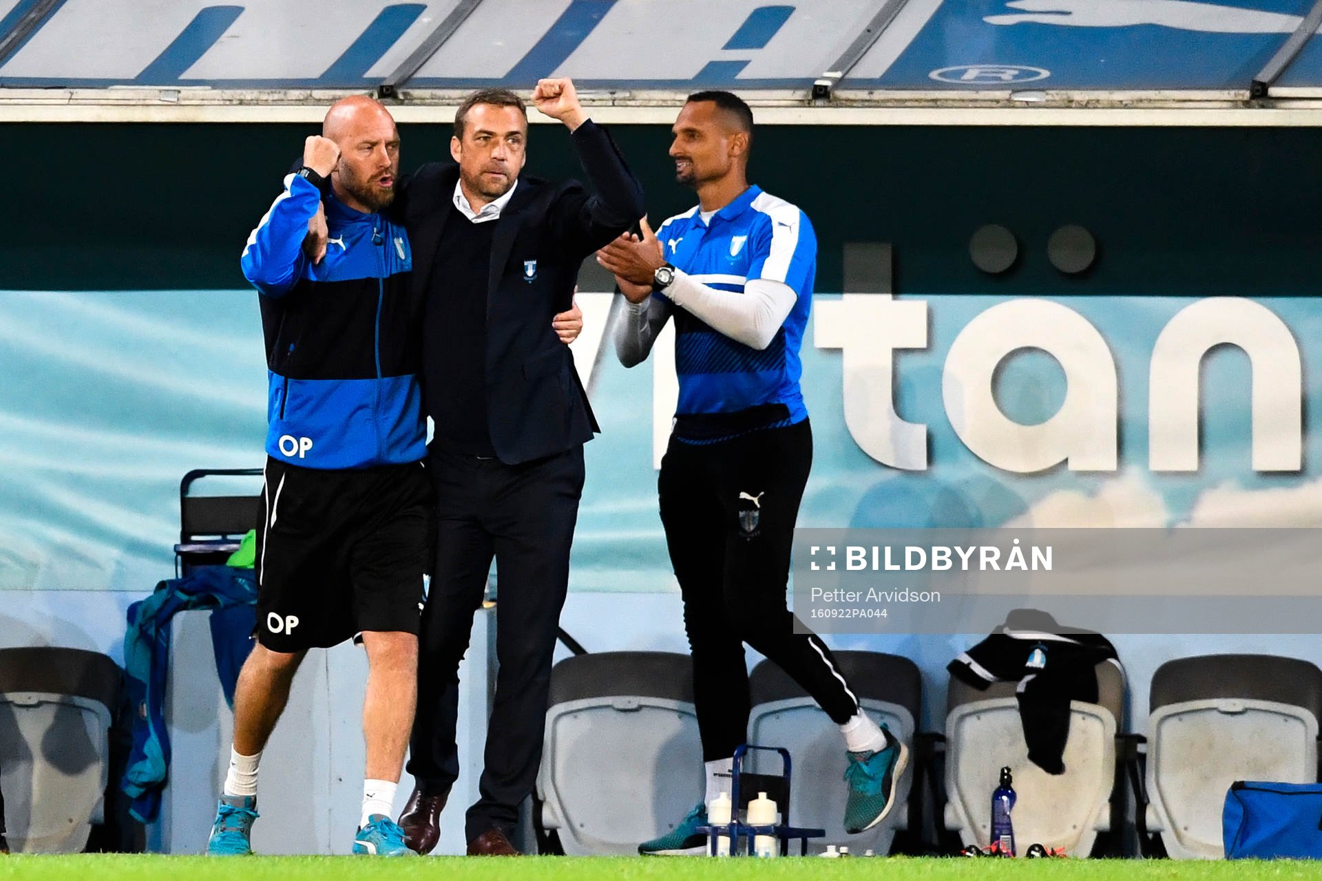 Malmö FFs tränare Allan Kuhn  jublar