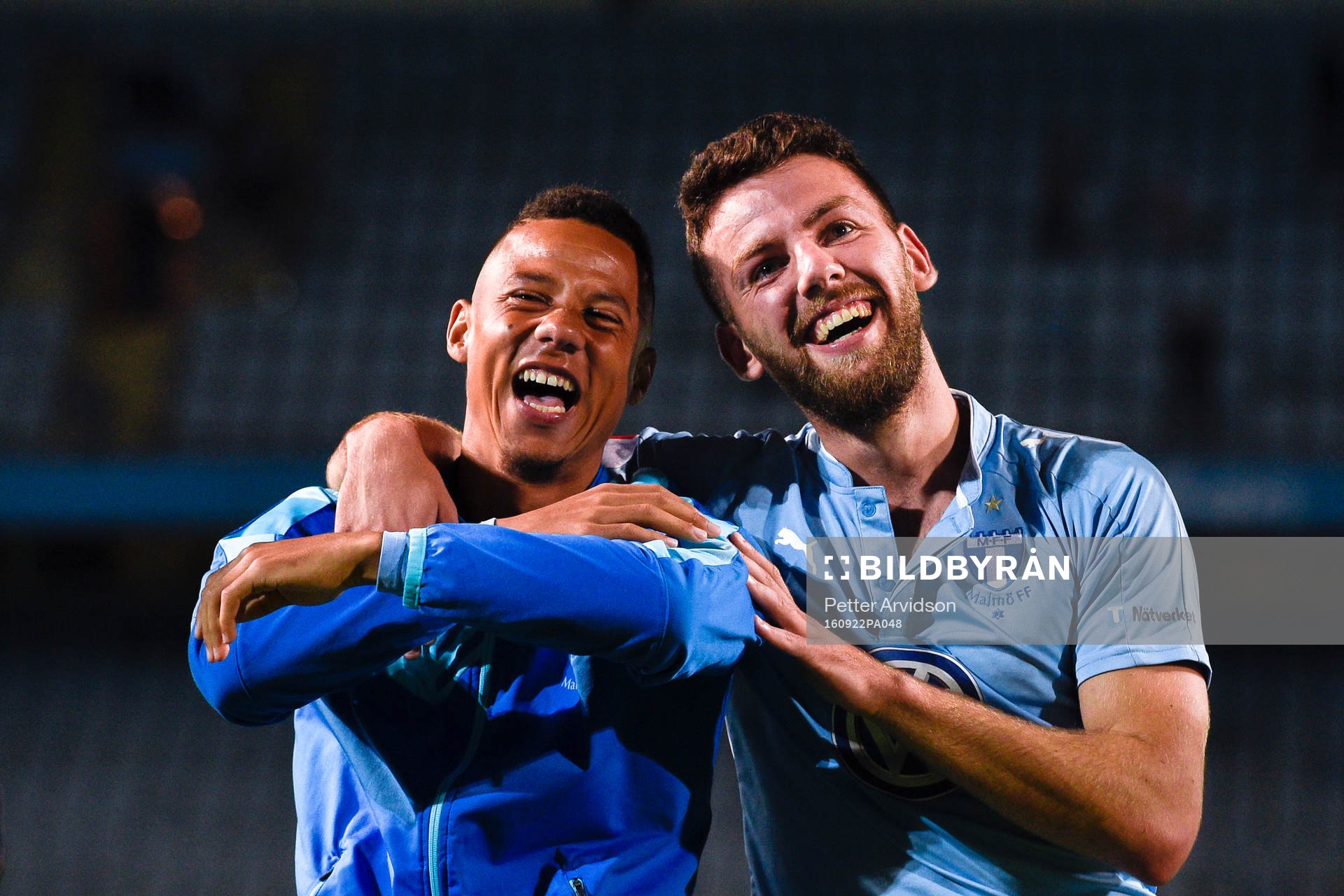Malmö FFs Tobias Sana och Erdal Rakip jublar