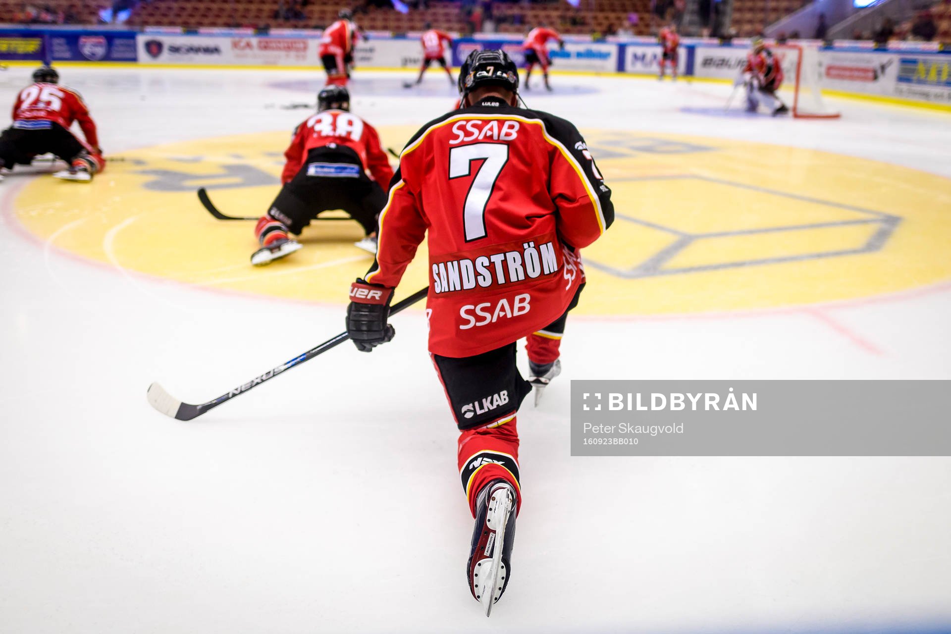 Luleås Jan Sandström på uppvärmningen