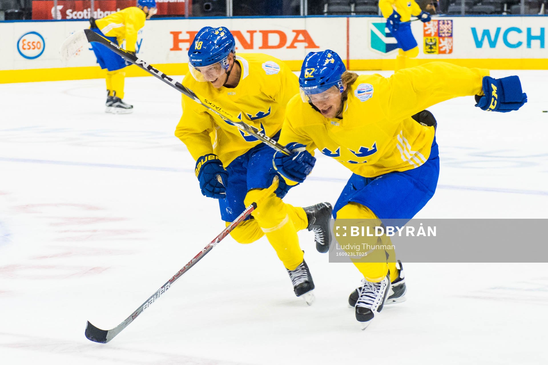 Sveriges Jakob Silfverberg och Carl Hagelin