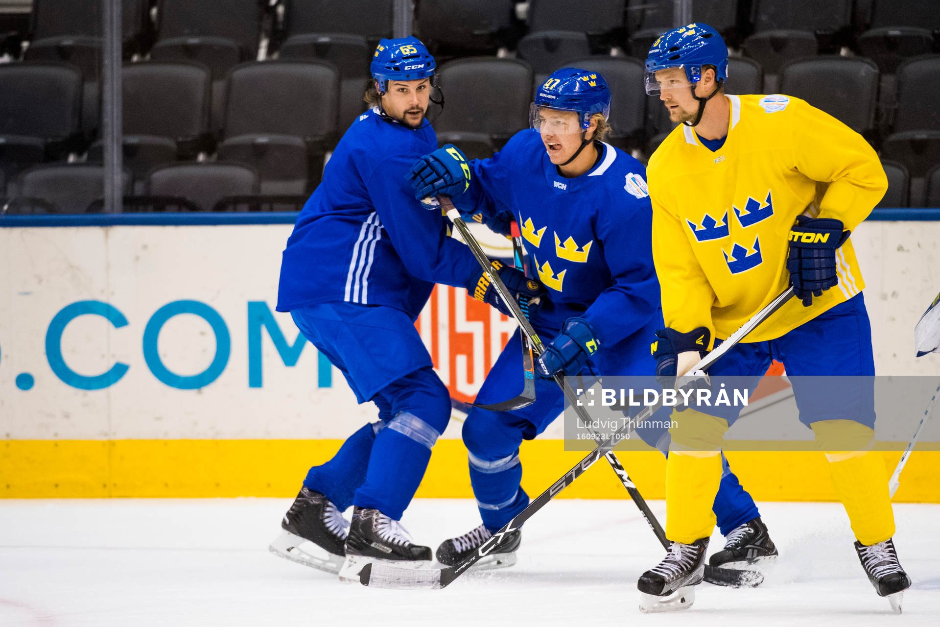 Sveriges Erik Karlsson, Hampus Lindholm och Anton Strålman