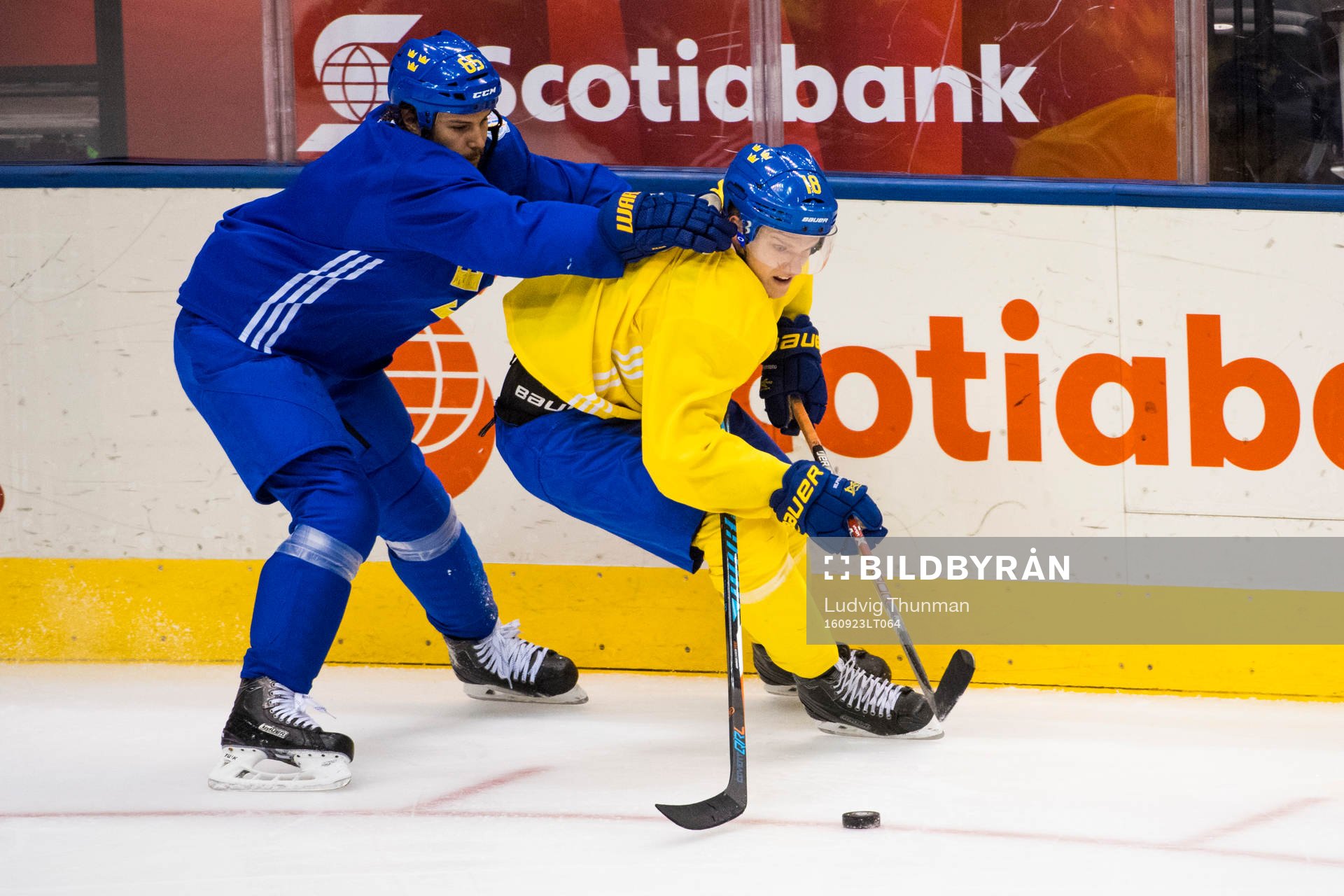 Sveriges Erik Karlsson och Jakob Silfverberg