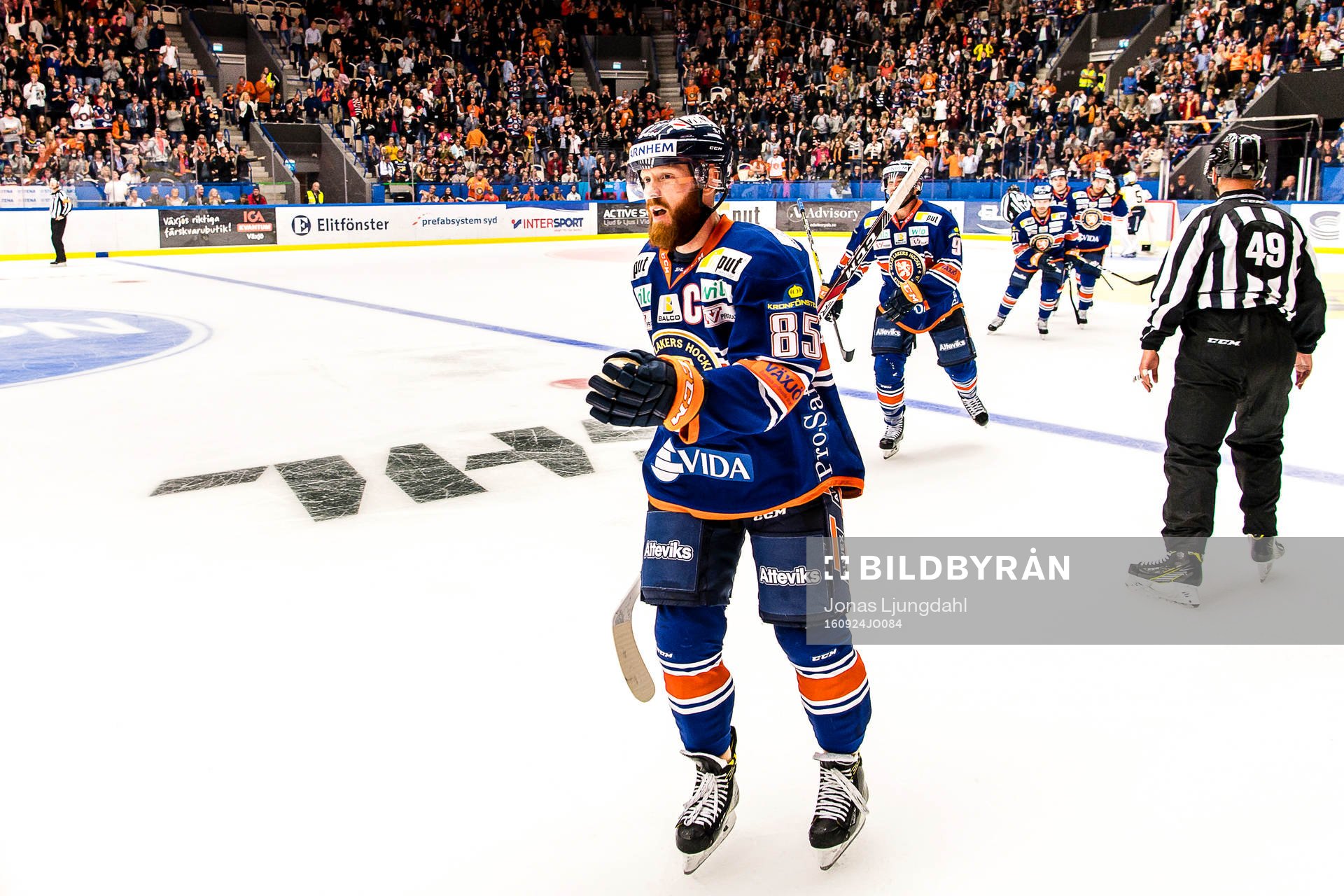 Växjös Liam Reddox jublar