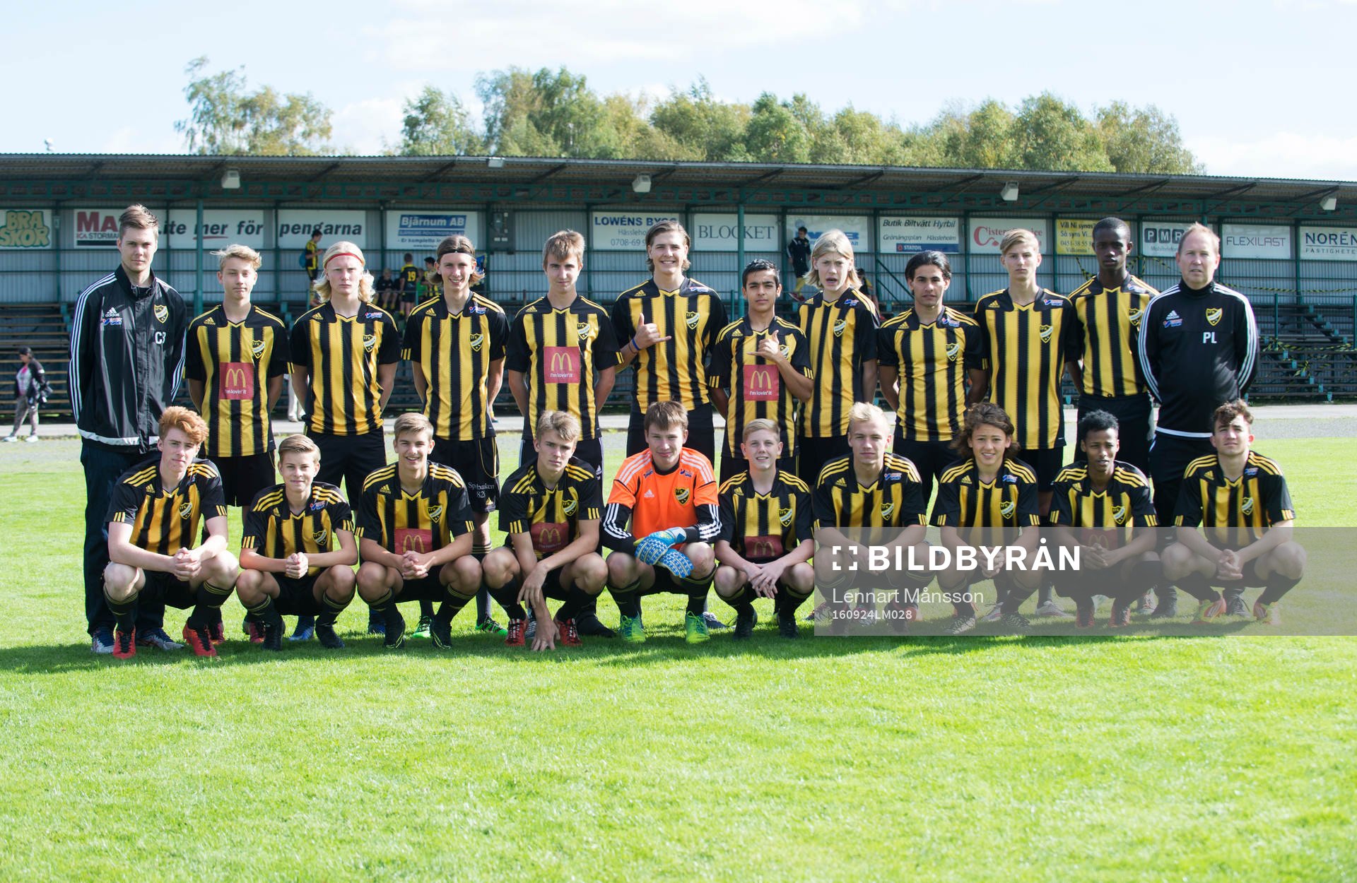 IFK Hässleholms pojkar födda 1999, 2000, 2001 i Hässleholm 24 september 2016.  