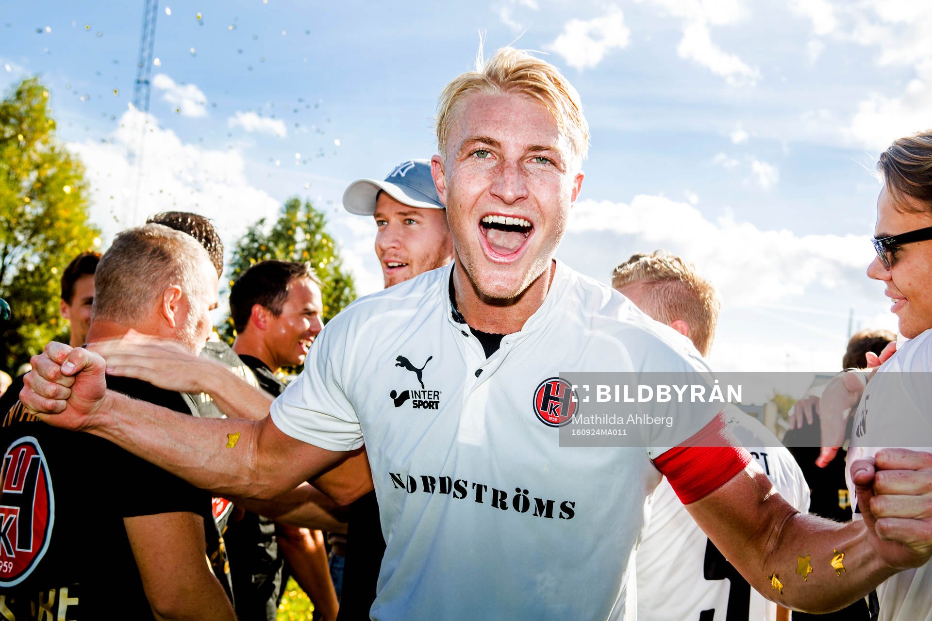 Hittarps Viktor Wihlstrand jublar