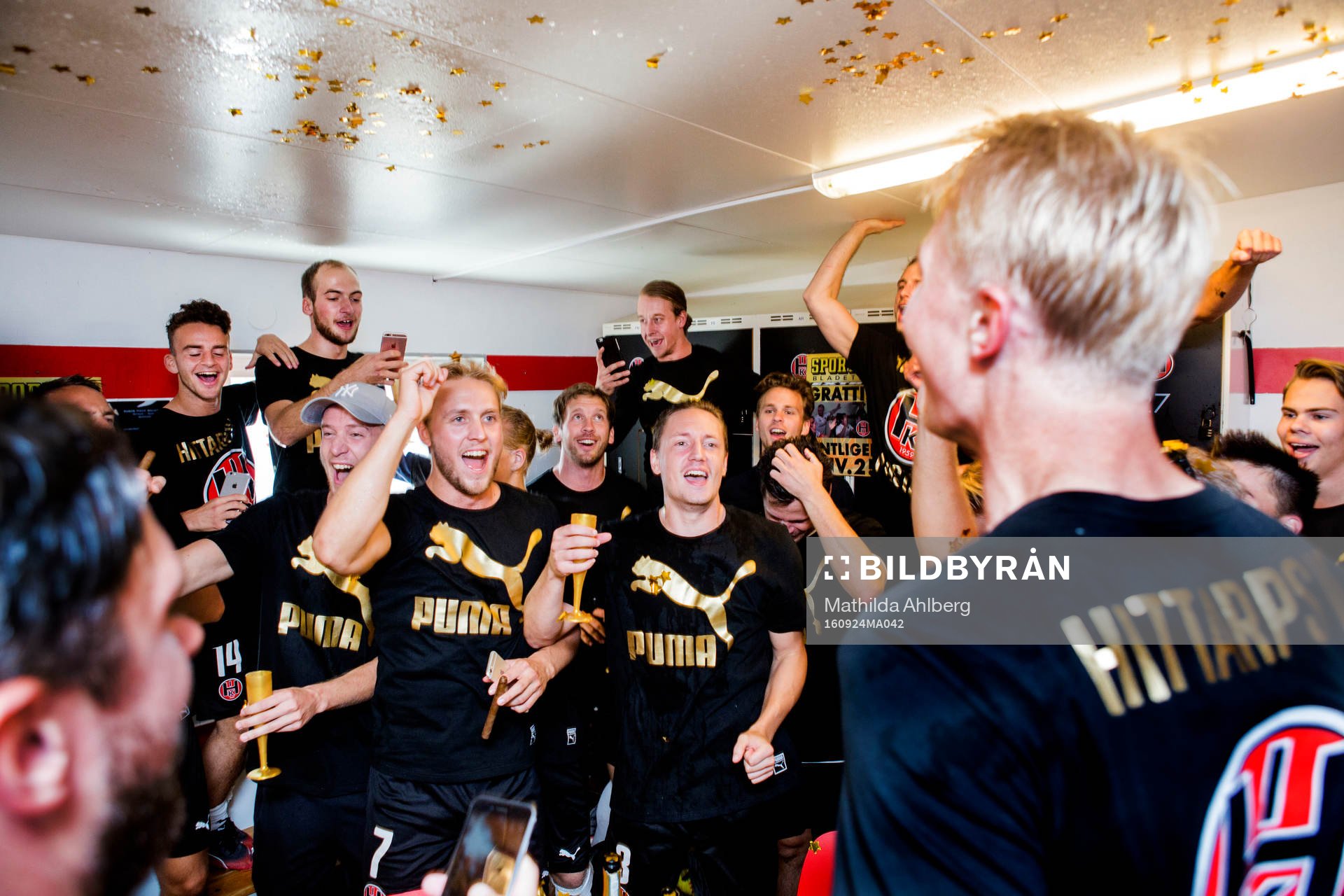 Hittarps spelare jublar