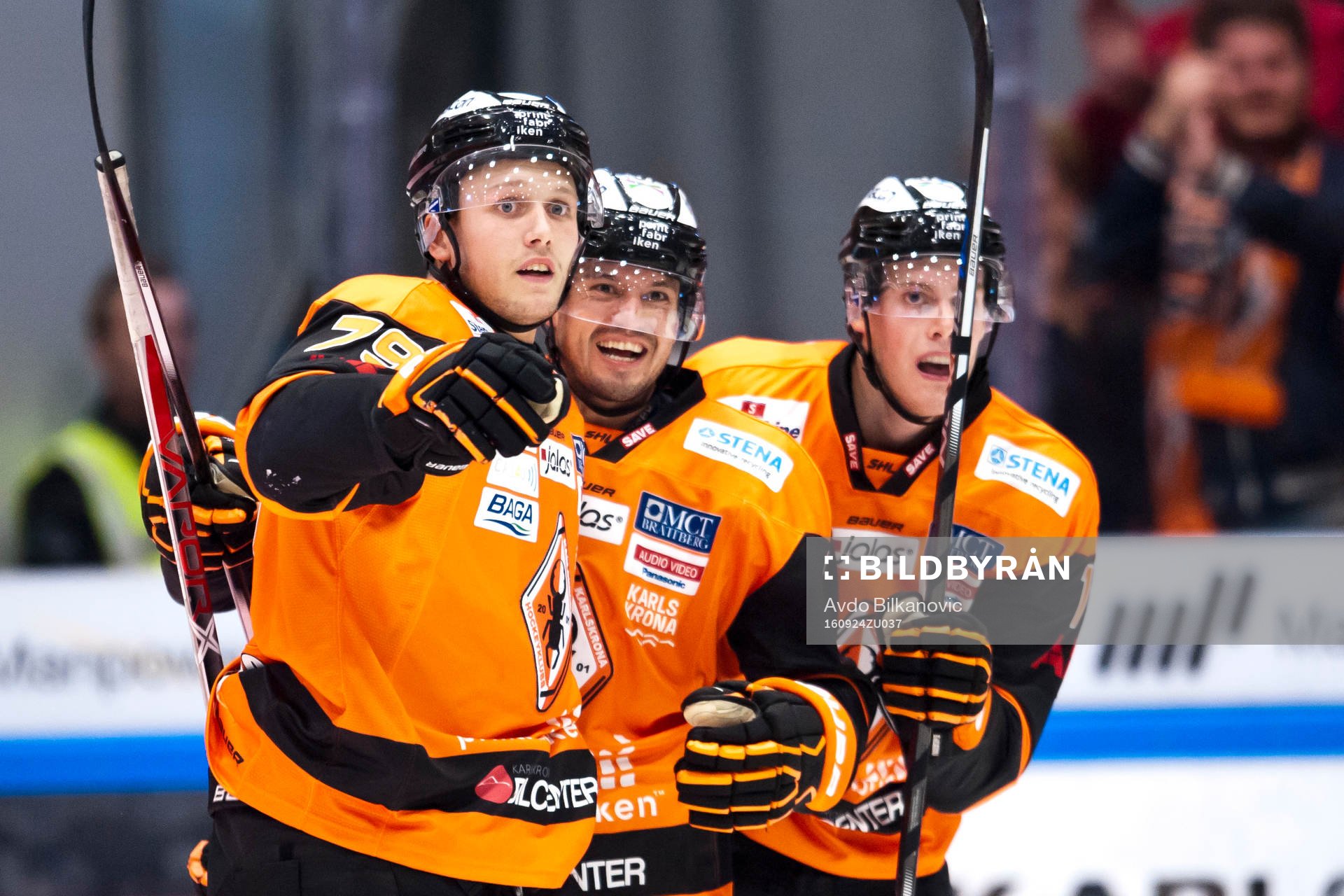 Karlskronas Emil Lundberg och Alexander Deilert jublar