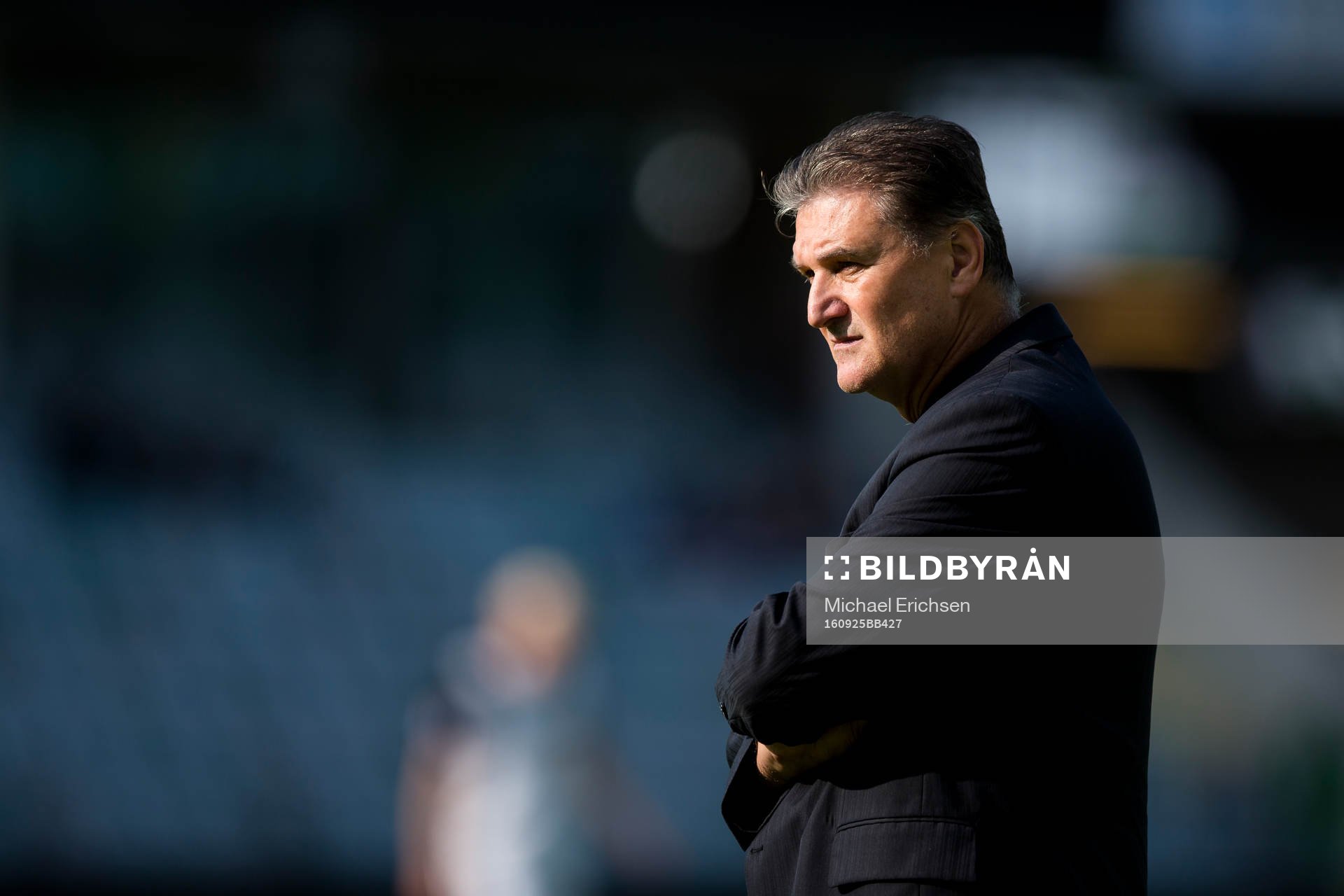 Ljungskiles tränare Zoran Lukic innan fotbollsmatchen i