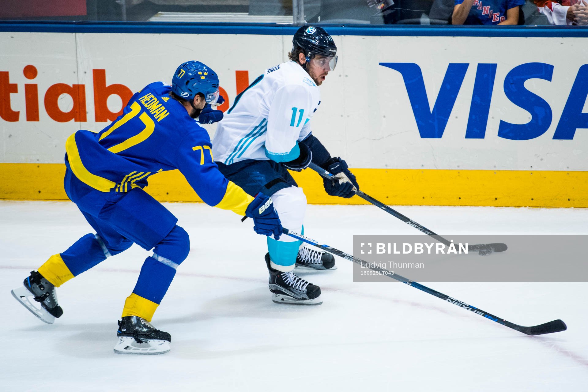 Sveriges Victor Hedman och Europas Anze Kopitar