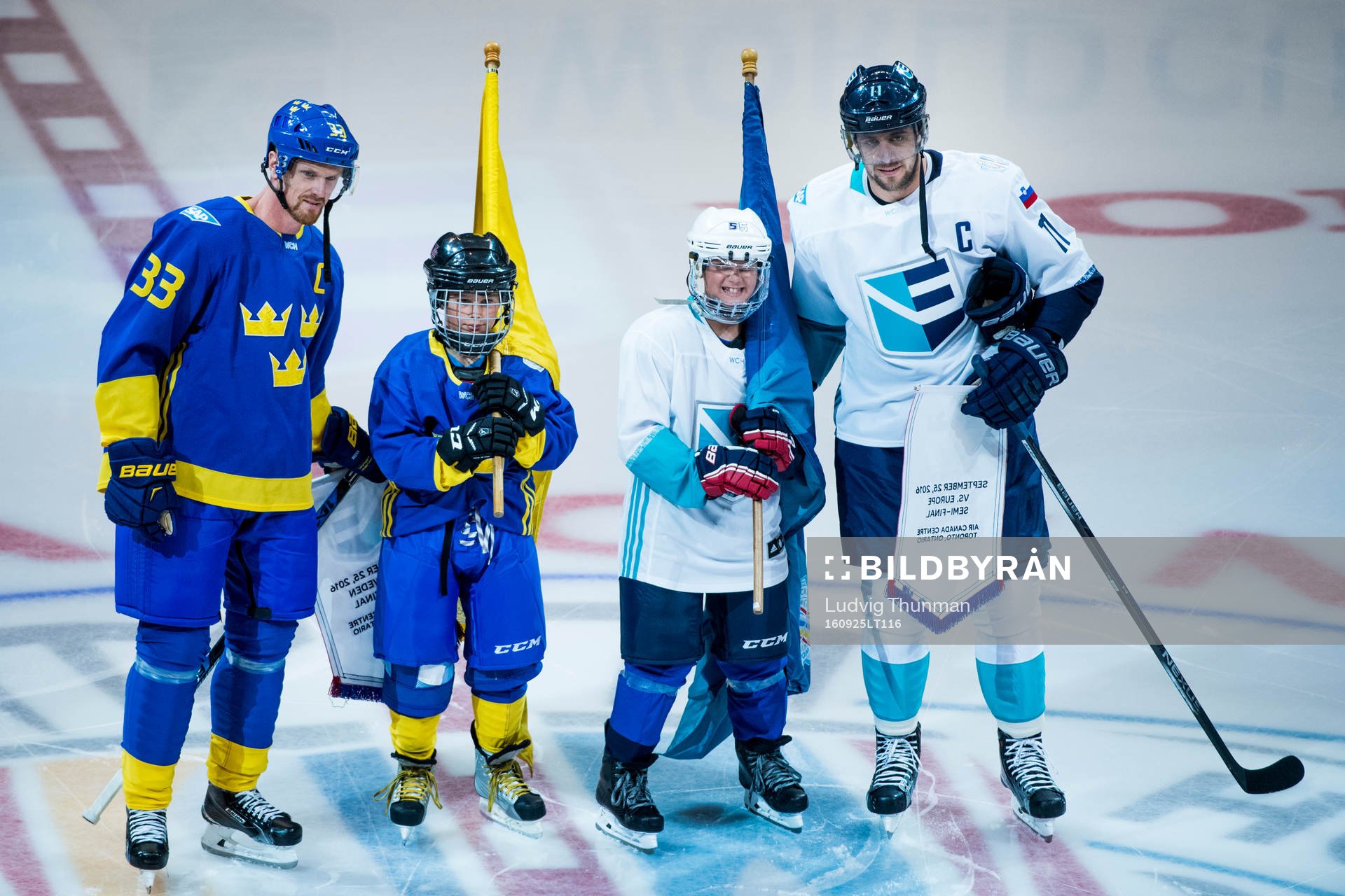 Sveriges Henrik Sedin och Europas Anze Kopitar