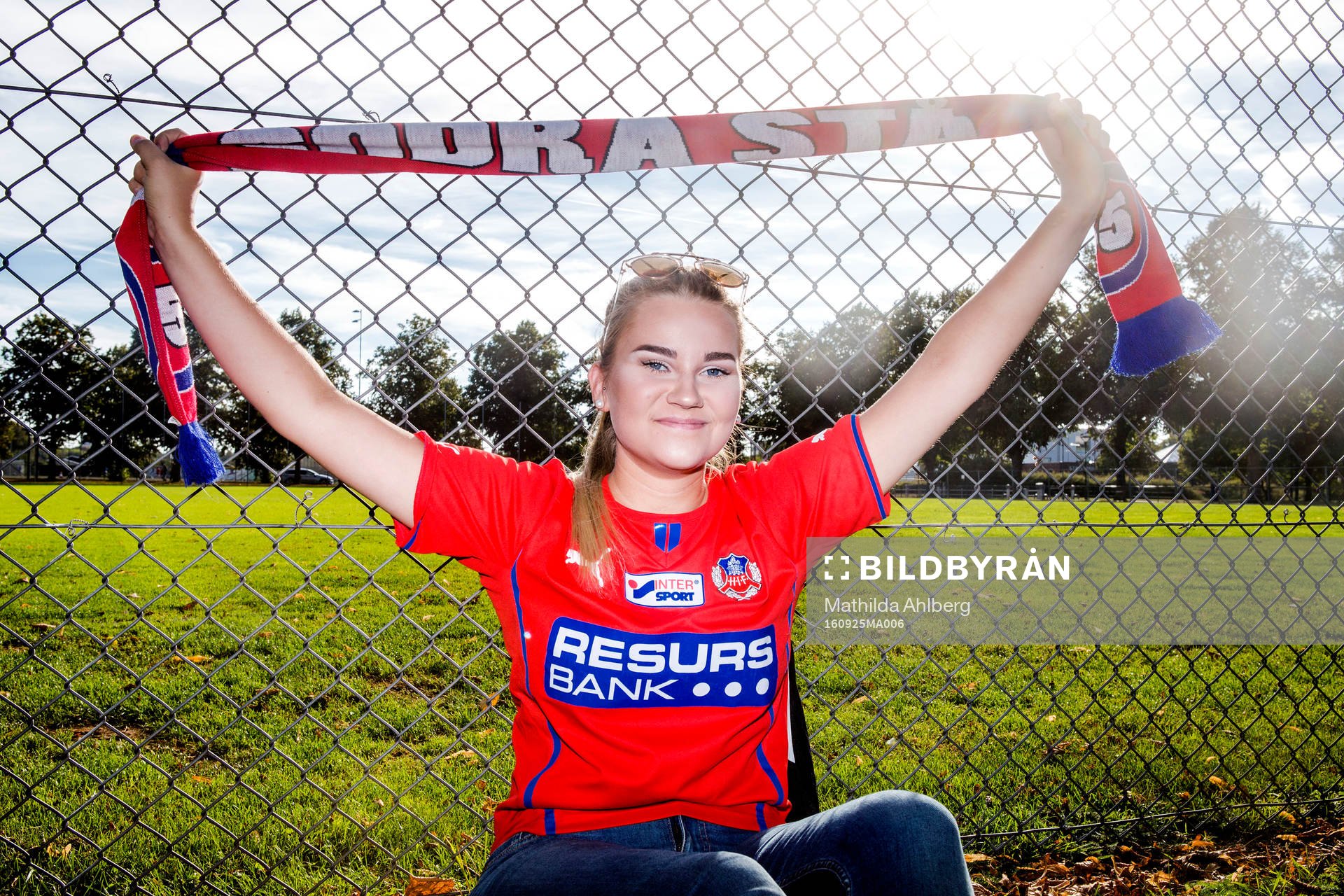 Helsingborgs supporter utanför arenan