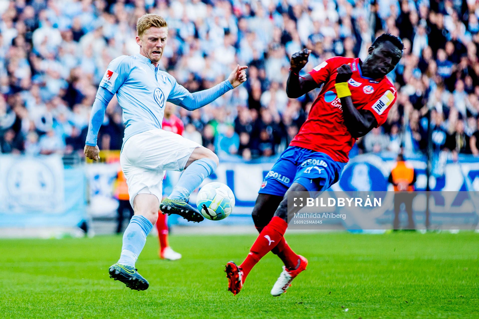 Malmö FFs Anders Christiansen och Helsingborgs Lalawélé
