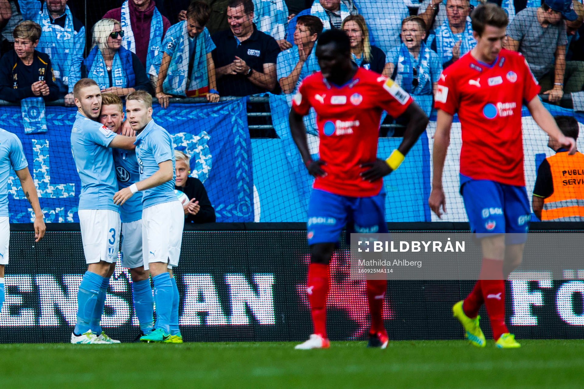 Malmö FFs Anton Tinnerholm, Anders Christiansen och Oscar