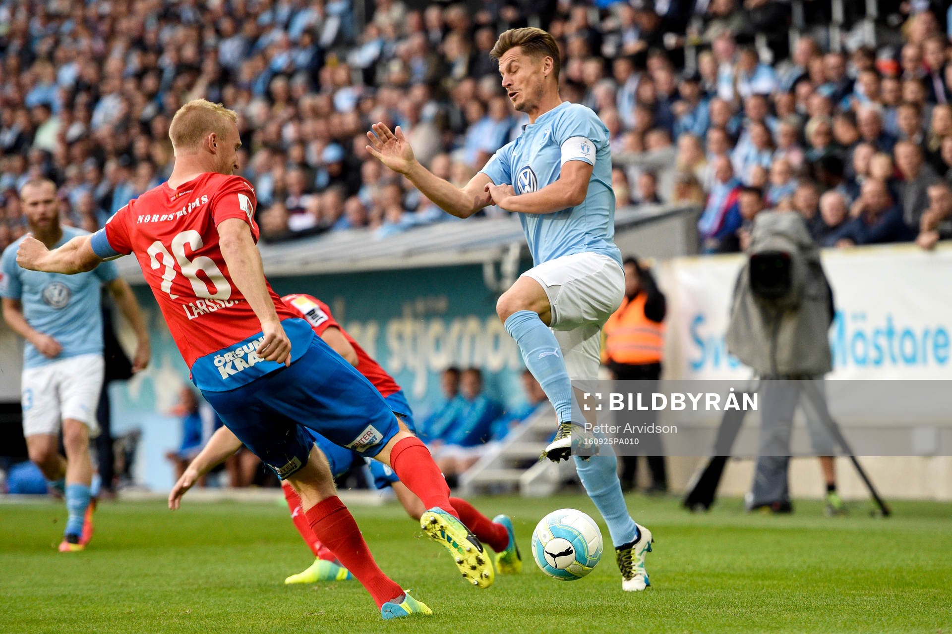Helsingborgs Peter Larsson och Malmö FFs Markus Rosenberg