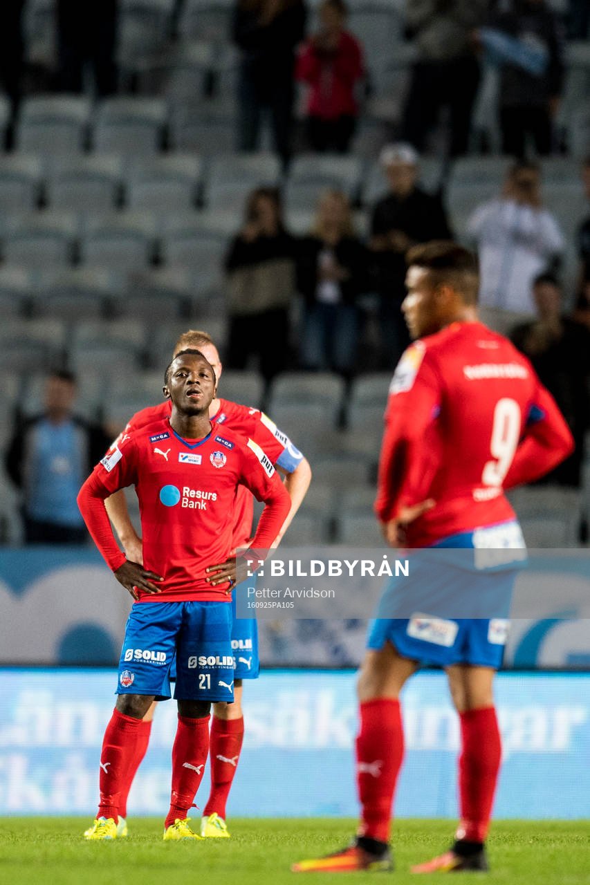 Helsingborgs Monday Samuel och Tyrell Rusike  deppar