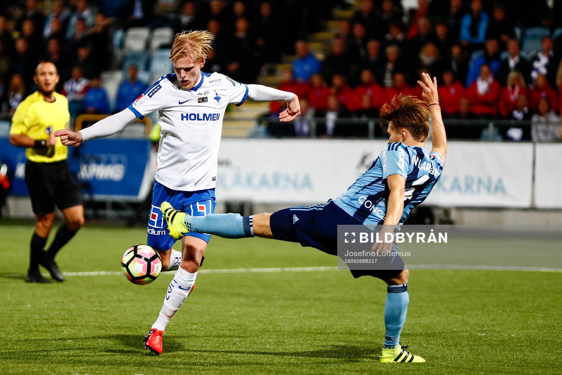 Norrköpings Karl Holmberg med målchans men Djurgårdens