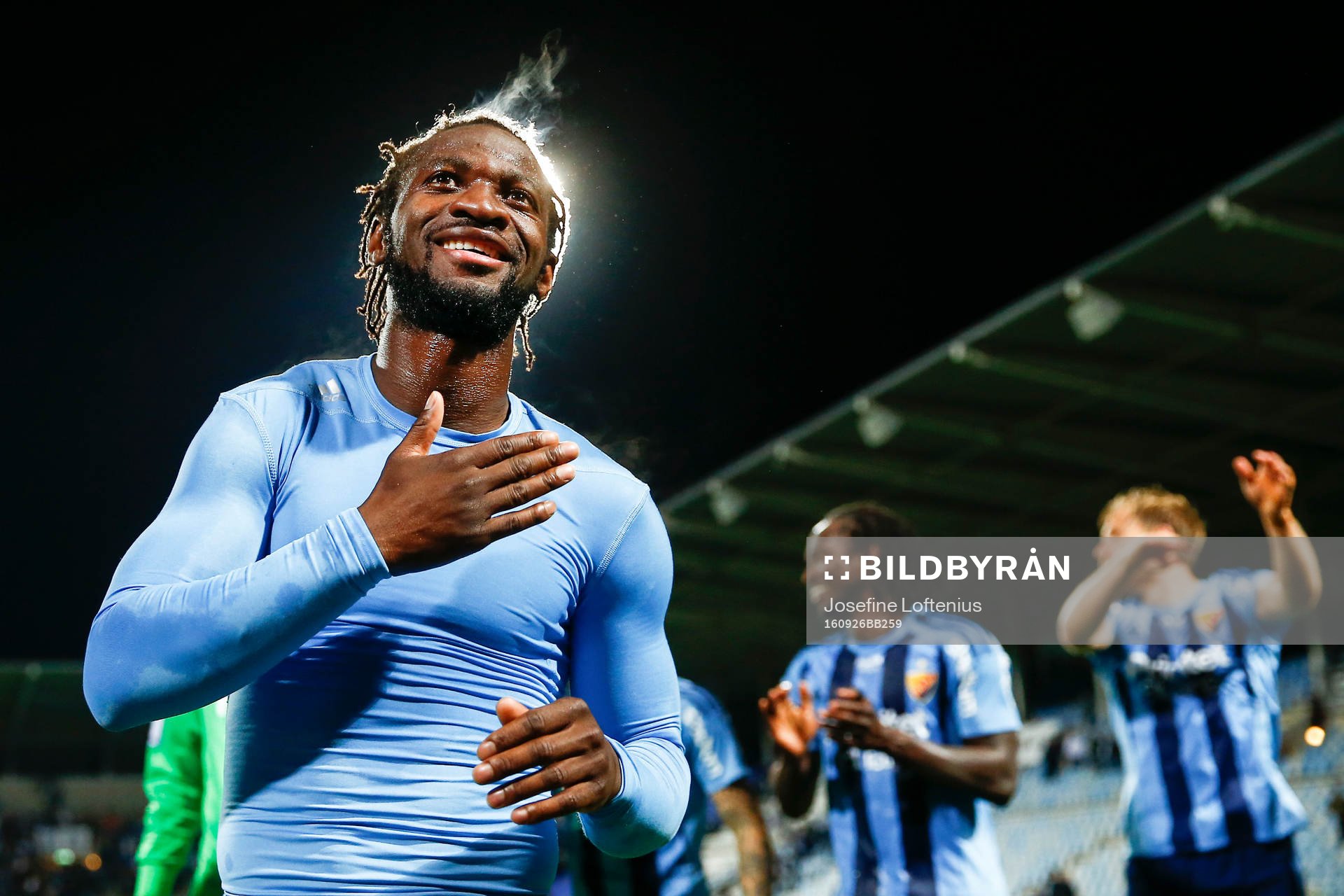Djurgårdens Amadou Jawo jublar