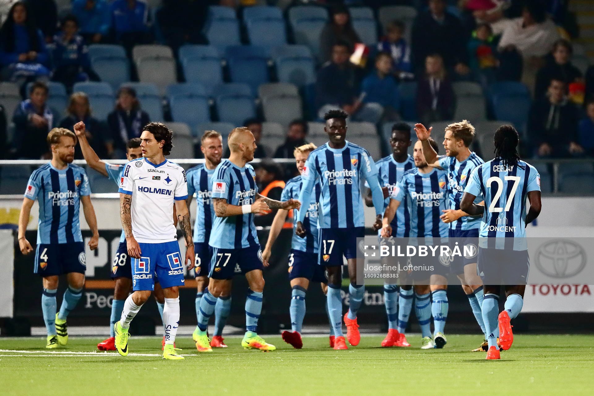 Djurgården jublar och Norrköpings David Moberg Karlsson