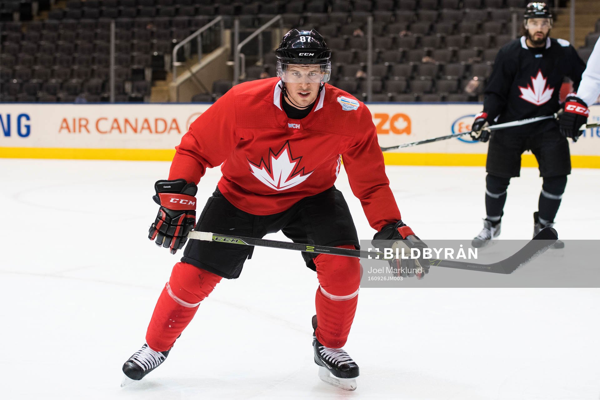 Sidney Crosby på Kanadas ishockeylandslags träning