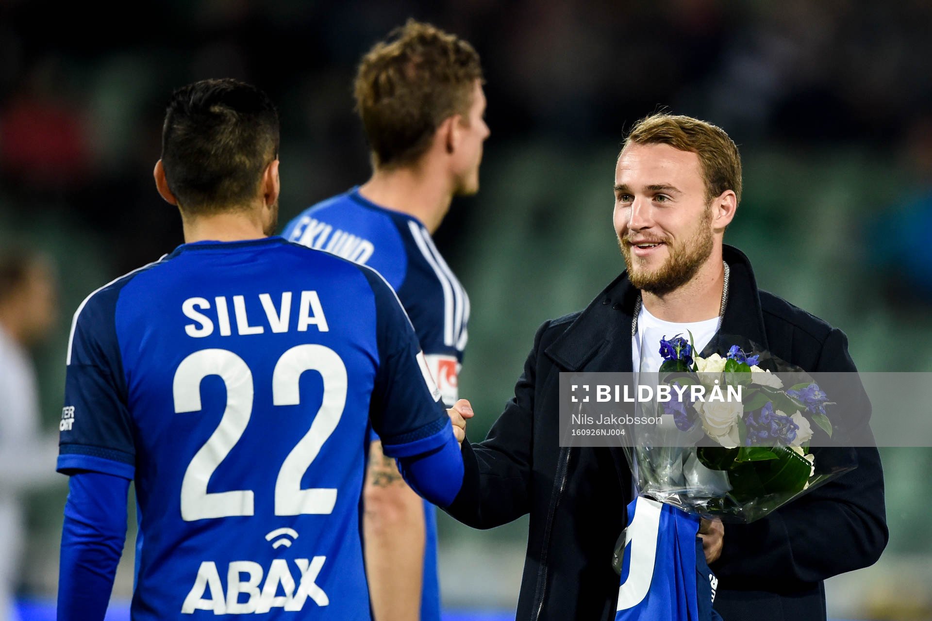 Sundsvalls förra spelare Runar Sigurjonsson avtackas