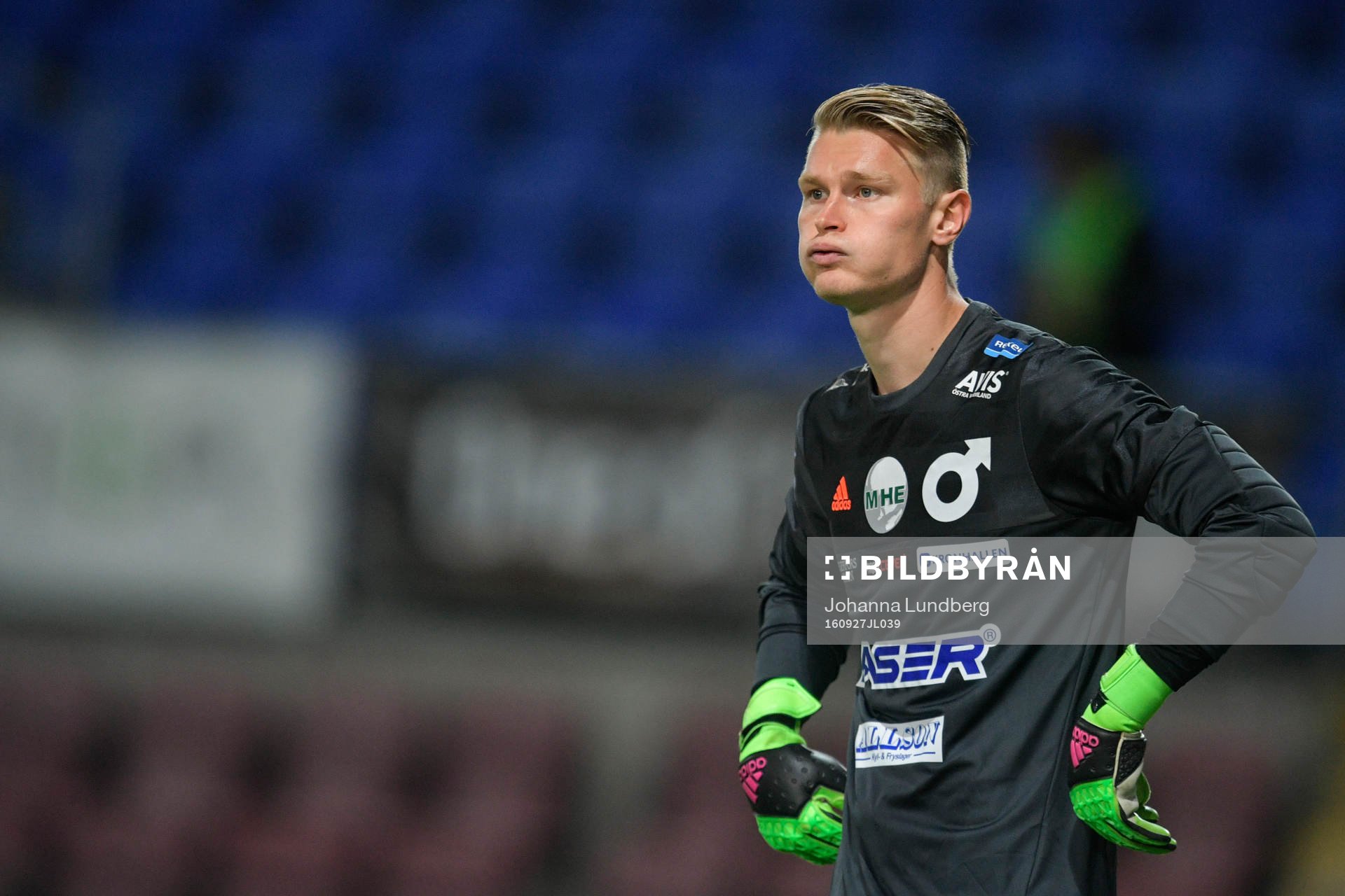 Degerfors målvakt Jesse Öst deppar
