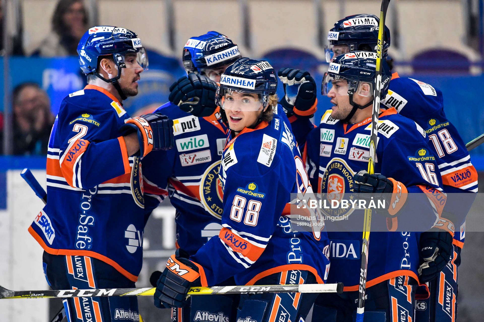 Växjös spelare jublar