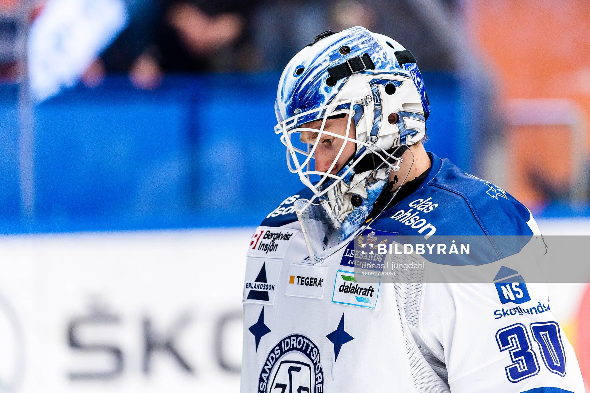 Leksands målvakt Henrik Haukeland deppar