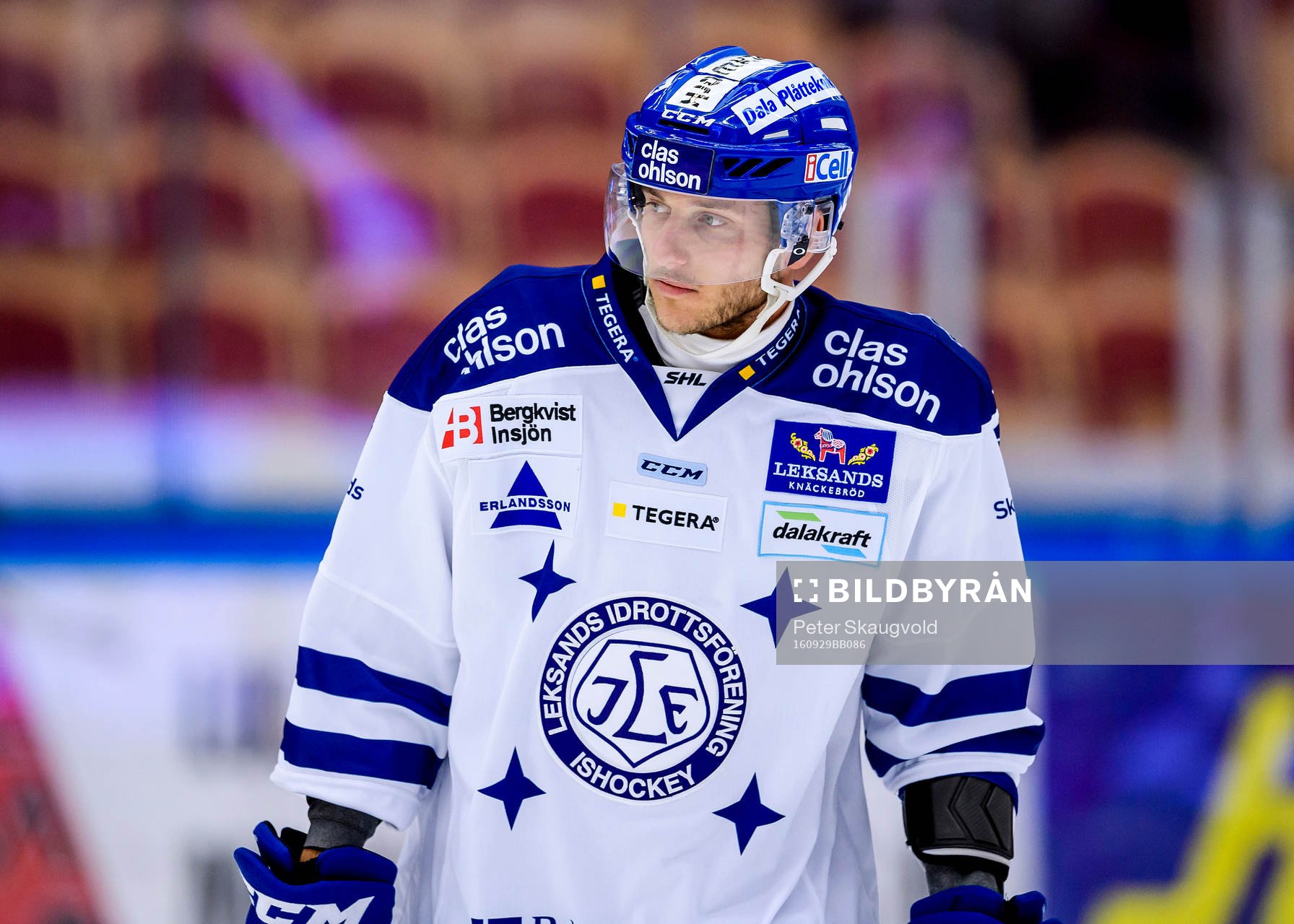 Leksands Ben Youds på uppvärmningen