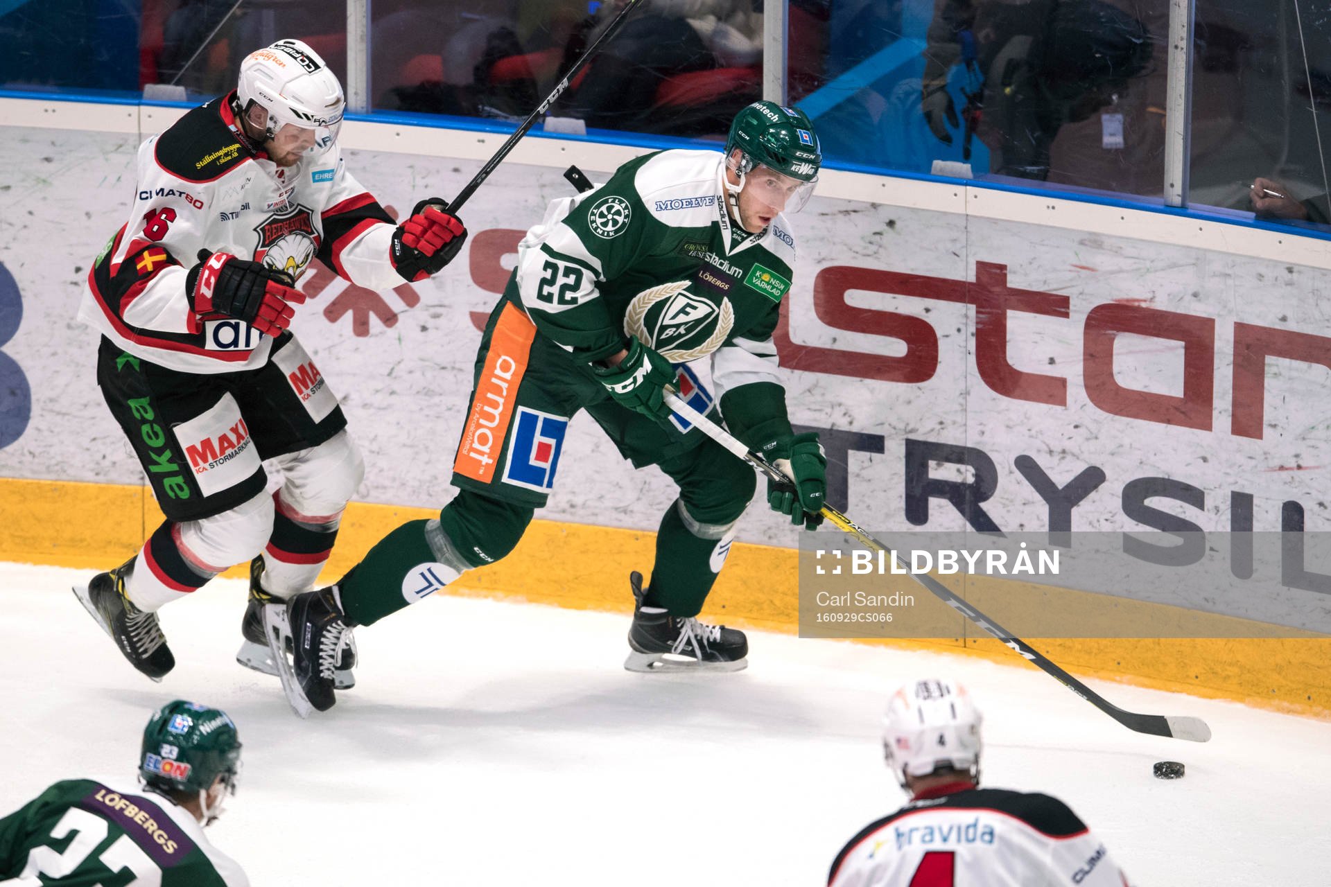 Malmö Redhawks Magnus Häggström och Färjestads Per