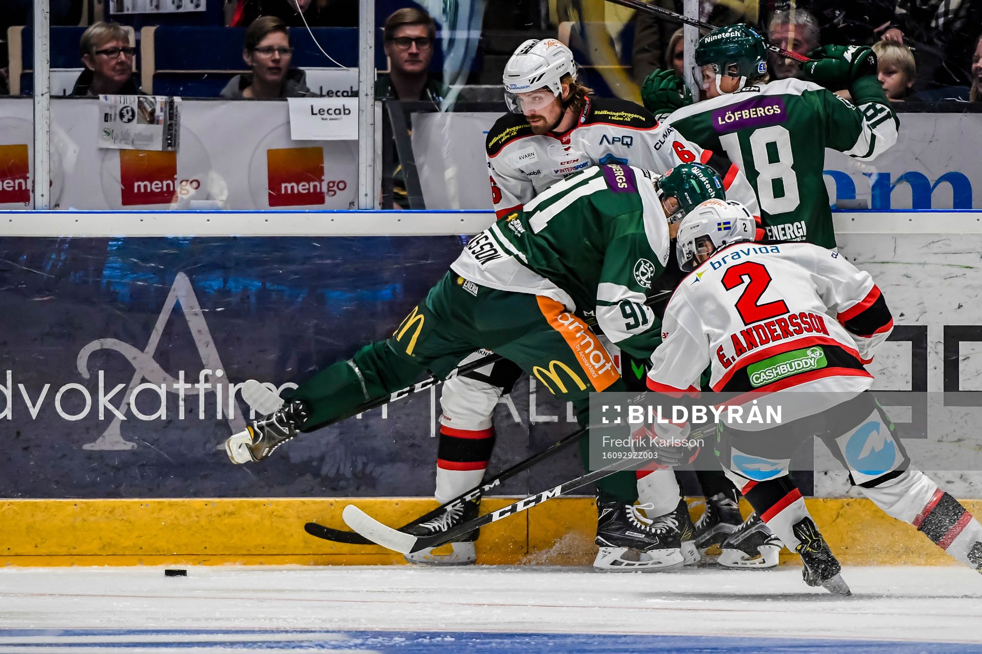 Malmö Redhawks Stefan Warg och Färjestads Björn Svensson