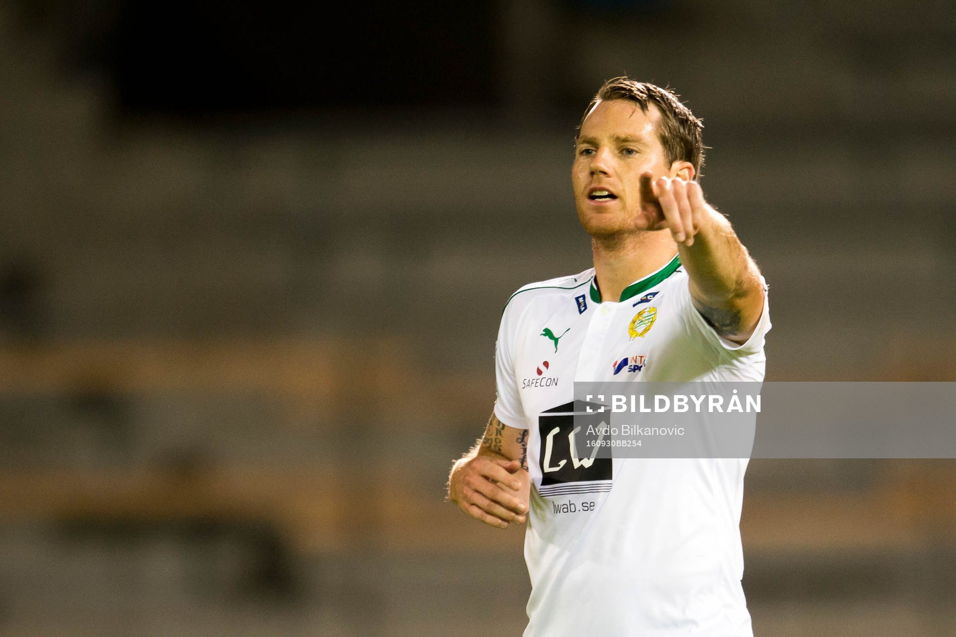 Hammarbys Johan Persson agerar