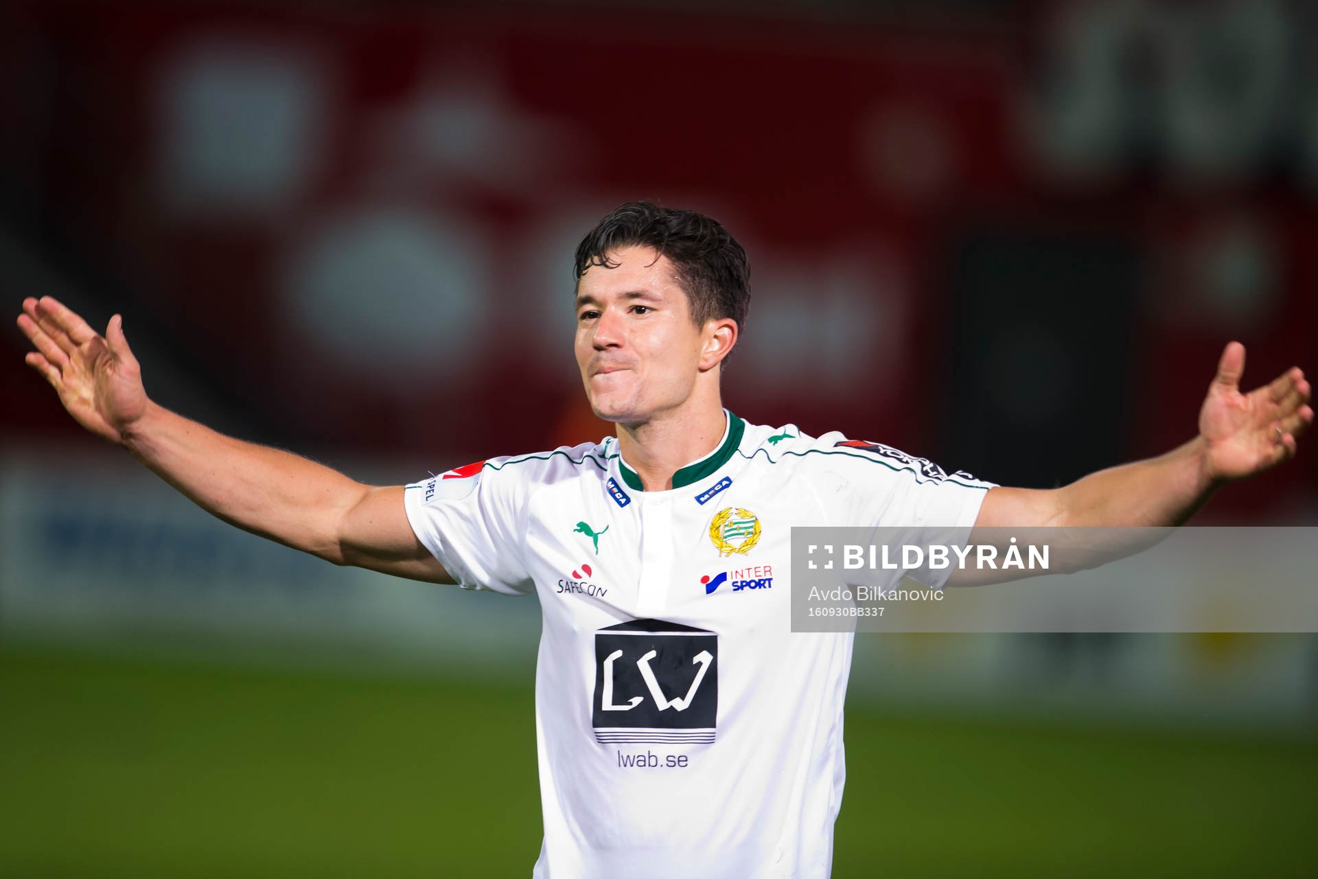 Hammarbys David Boo Wiklander jublar