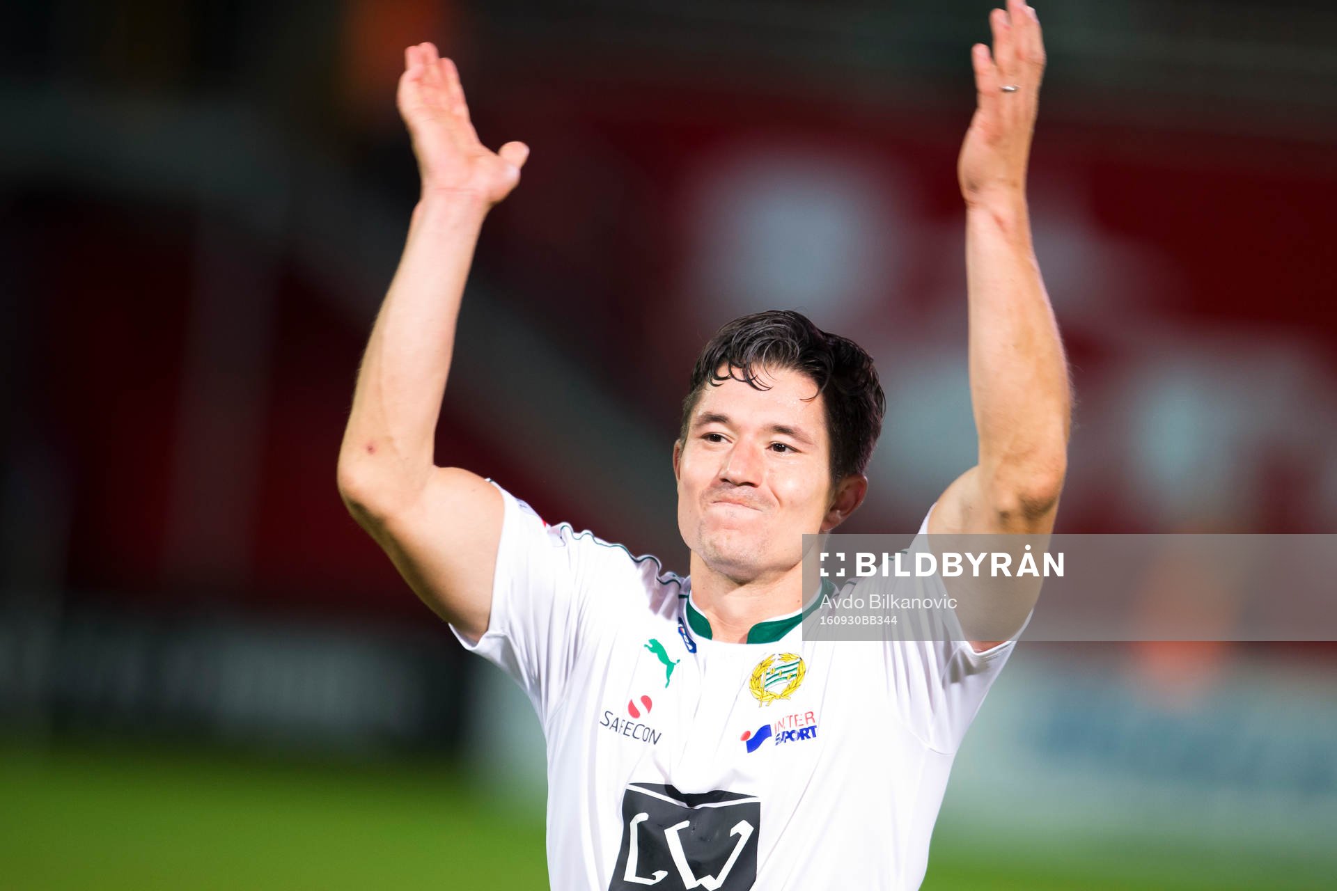 Hammarbys David Boo Wiklander jublar