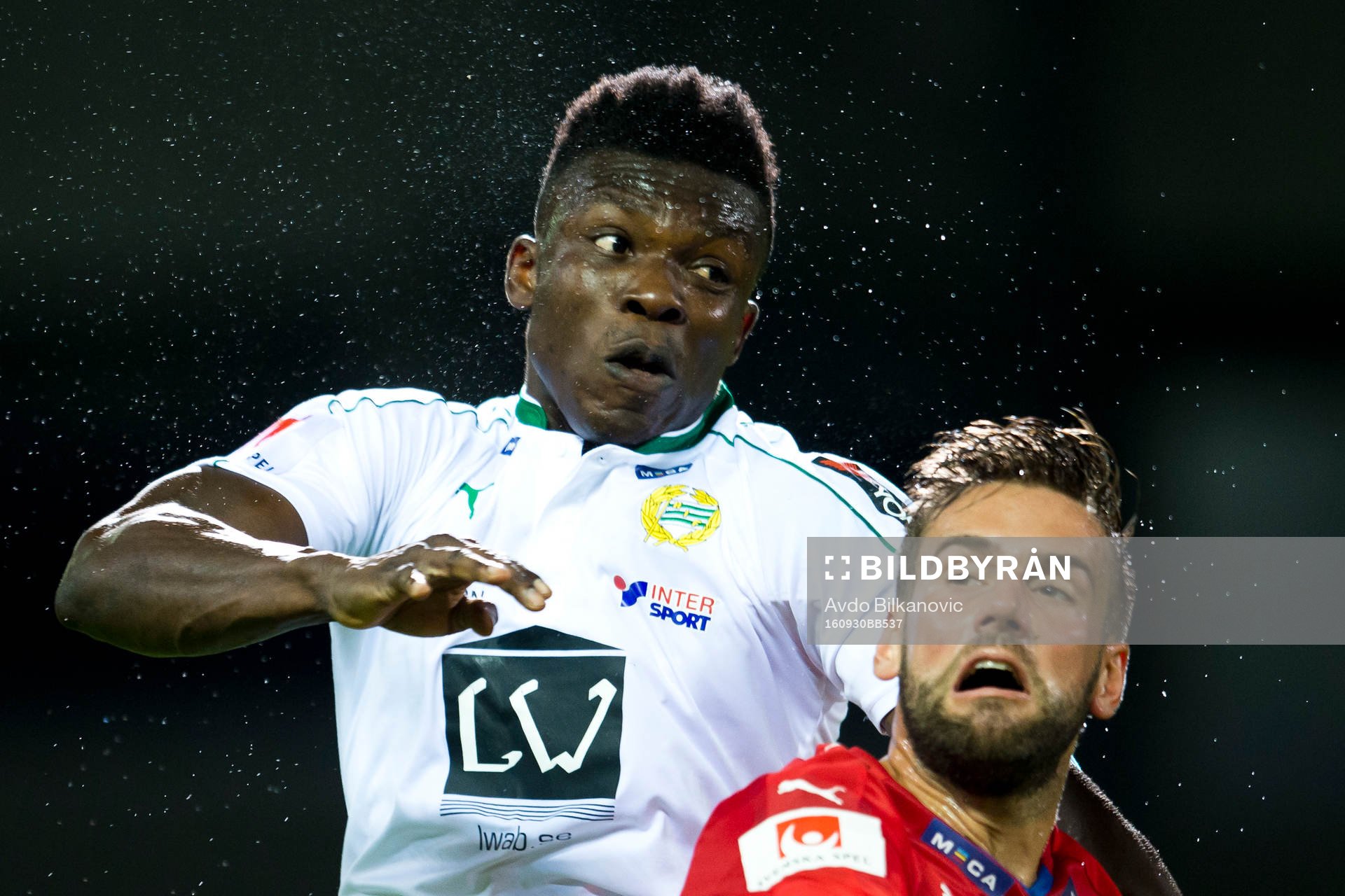 Hammarbys Joseph Aidoo med svettdroppar