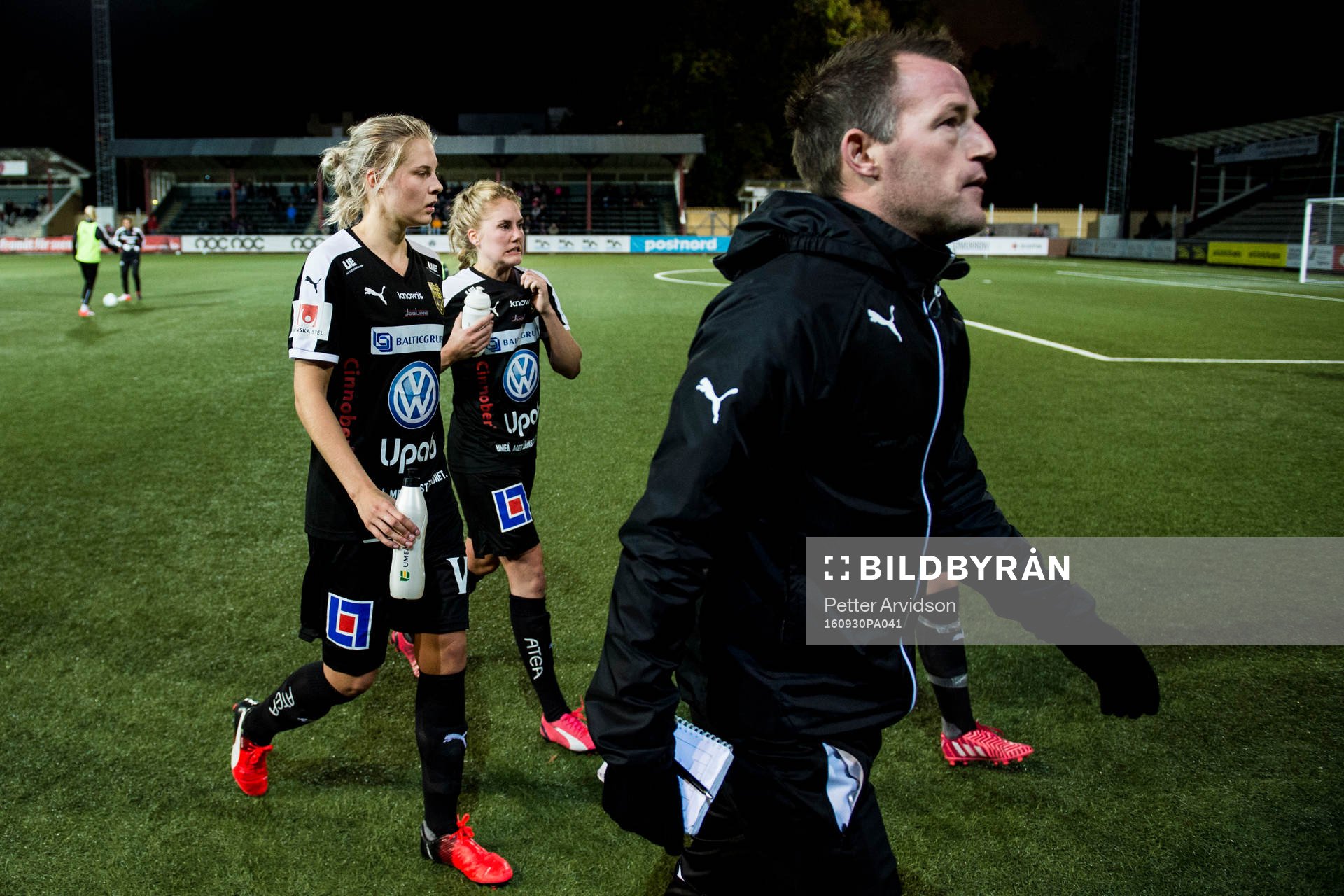 Umeås tränare Daniel Doverlind, Lina Hurtig och Hanna