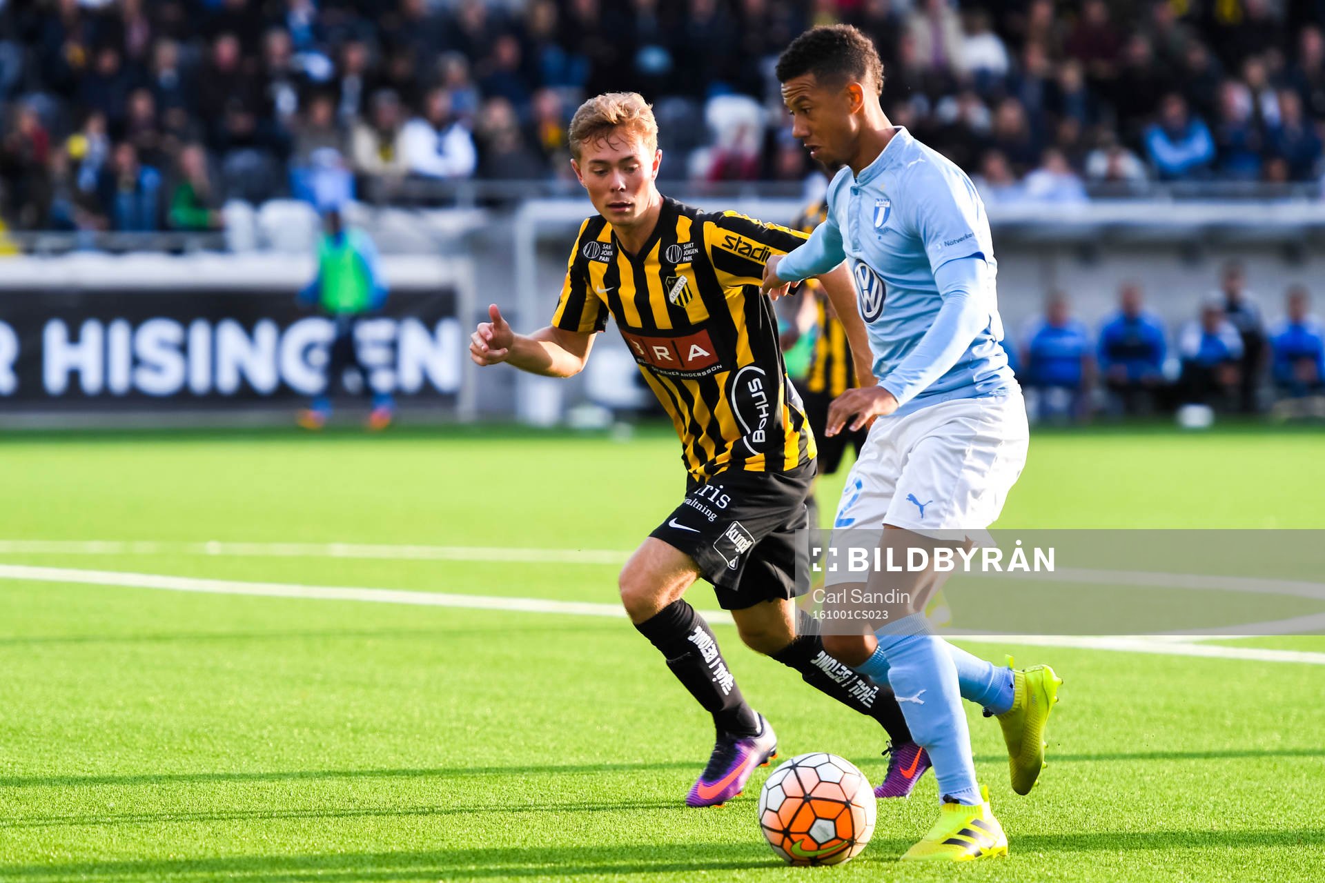 Häckens Joel Andersson och Malmö FFs Tobias Sana