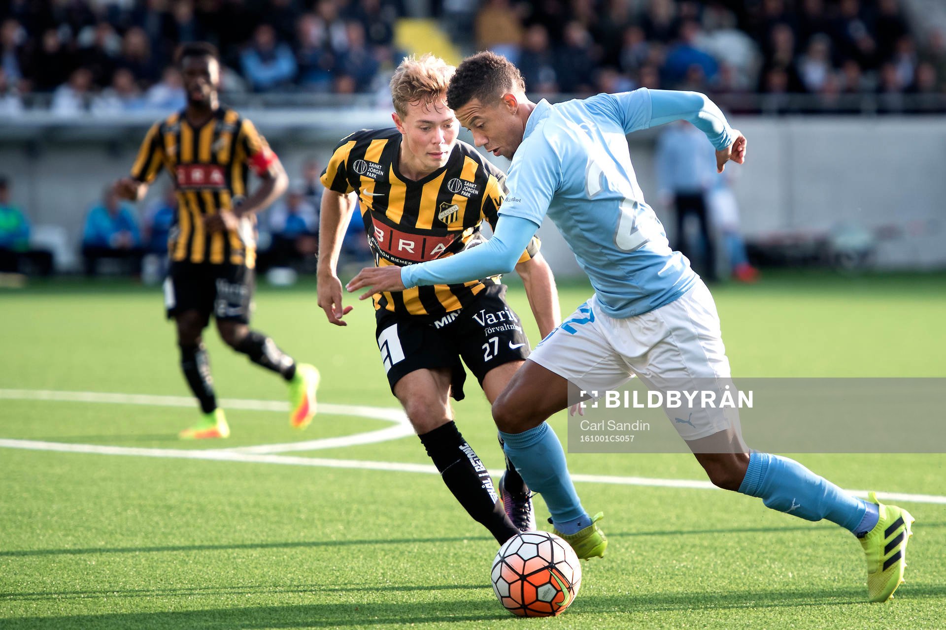 Häckens Joel Andersson och Malmö FFs Tobias Sana