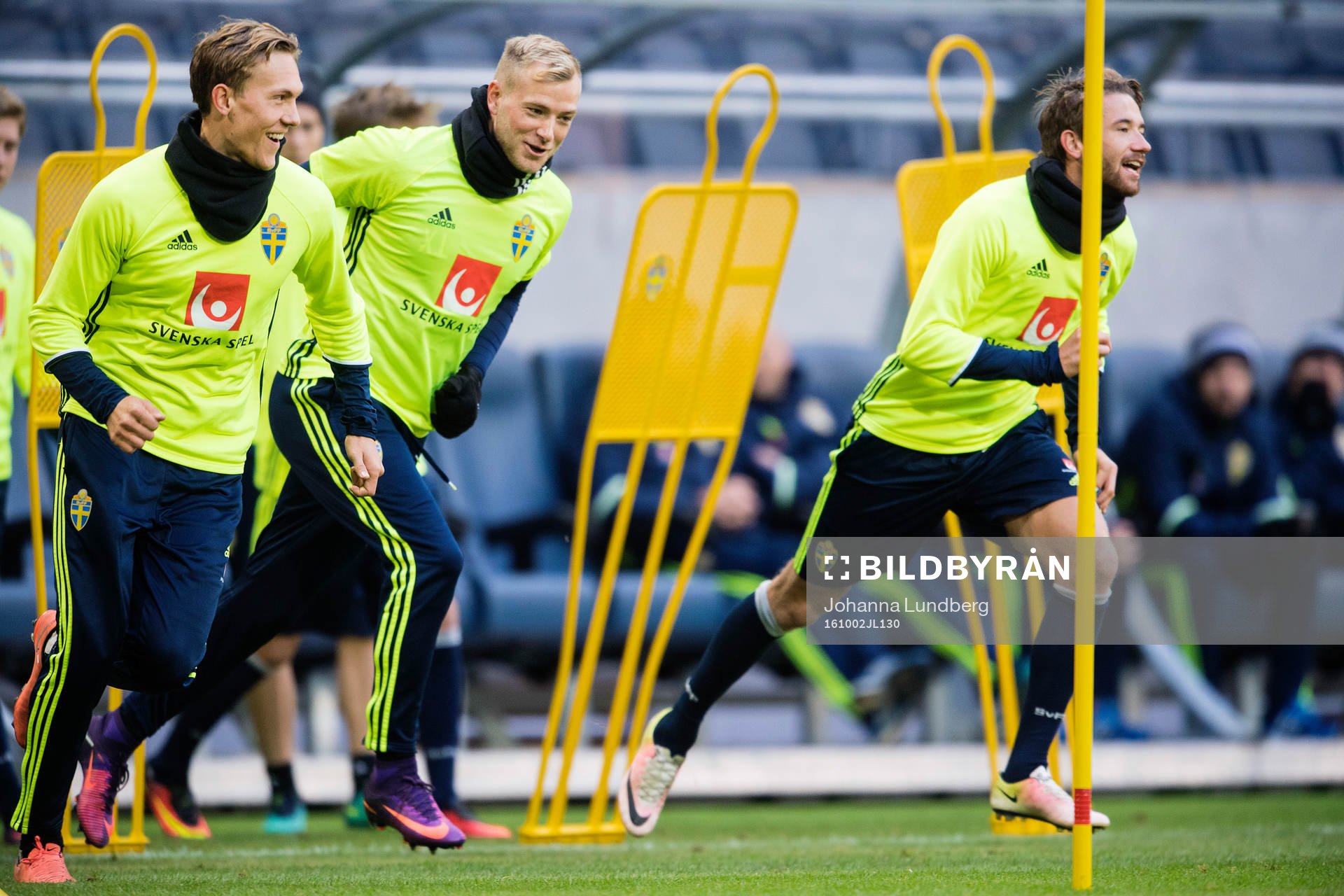 Sveriges Ludwig Augustinsson, John Guidetti och Marcus